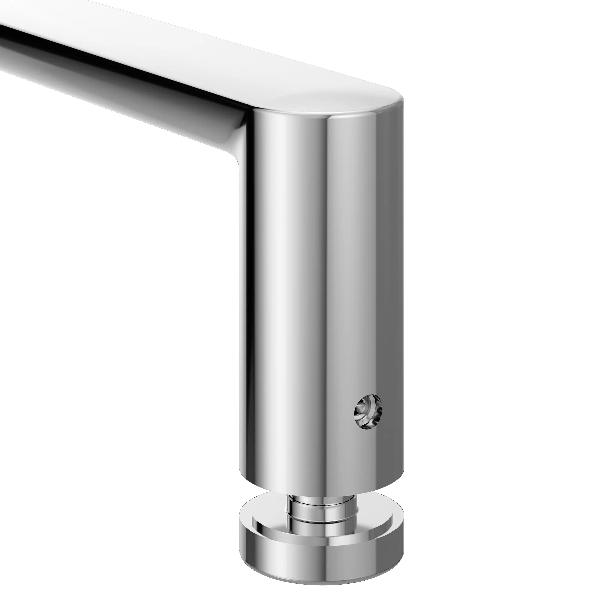 Contemporary Chrome 18" shower door towel bar - Image 2