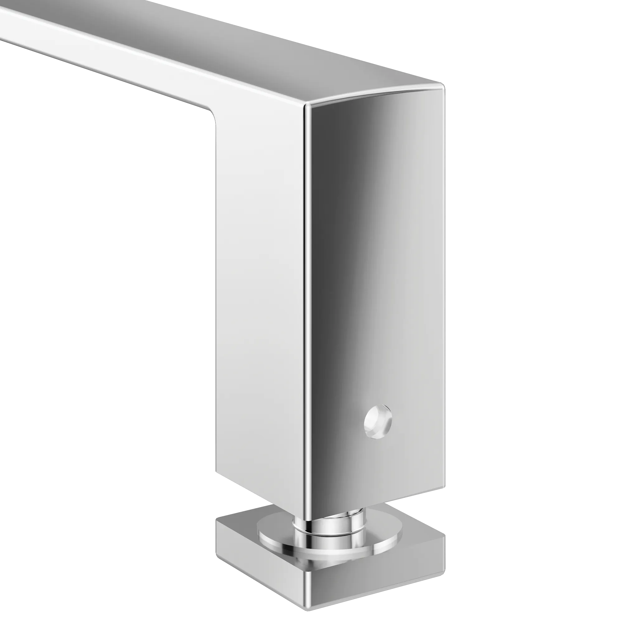 Contemporary Chrome 18" shower door towel bar - Image 2