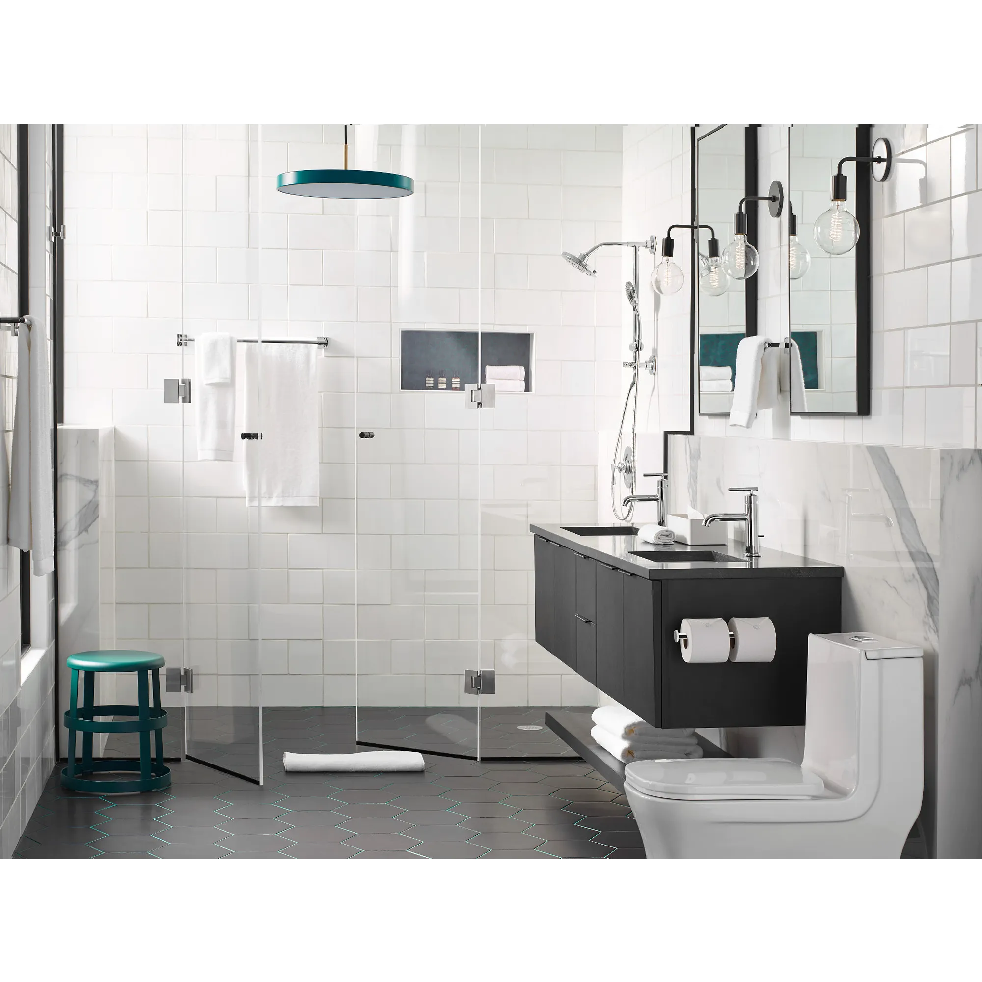 Triva Chrome 9" hand towel bar - Image 4