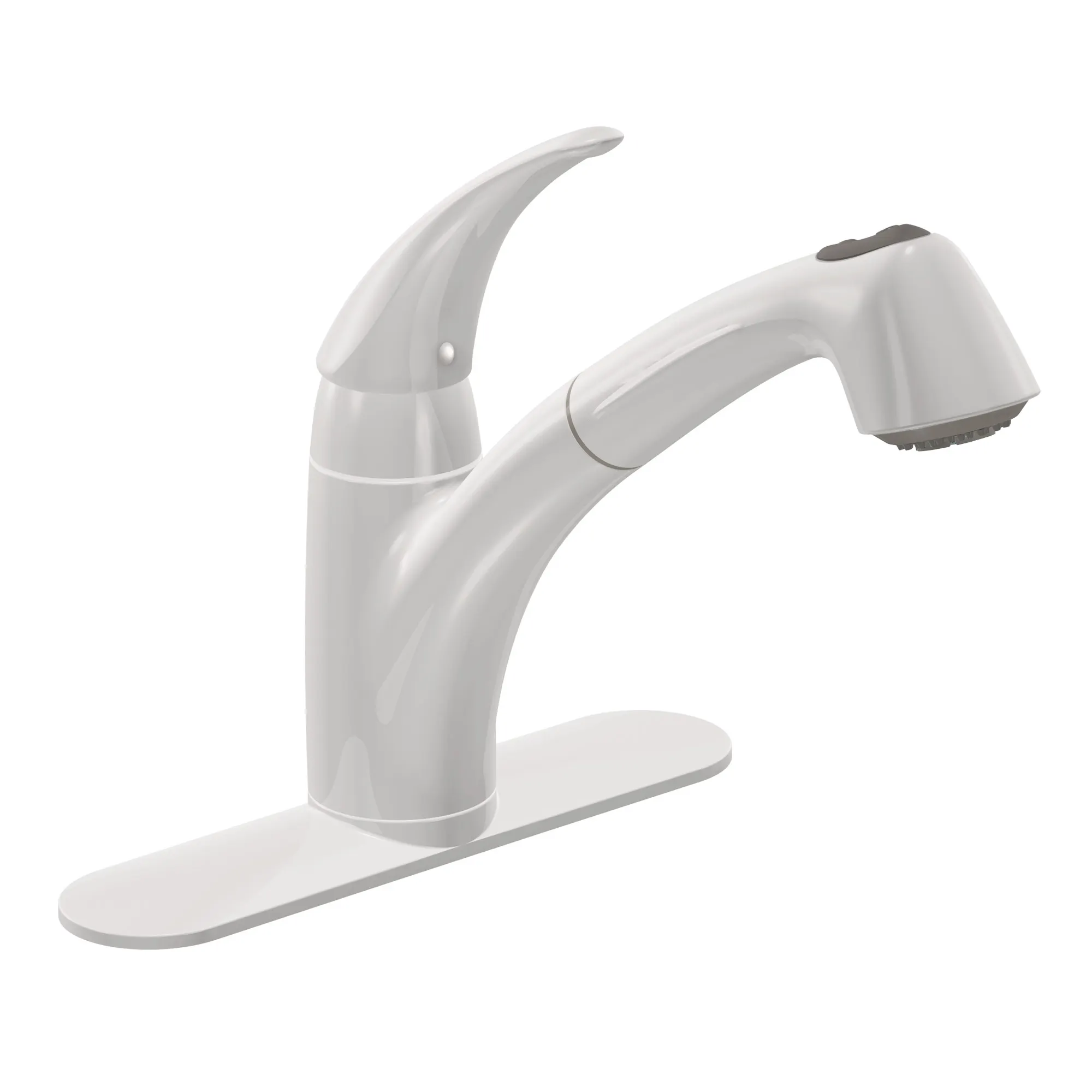 Extensa Chrome one-handle low arc pullout kitchen faucet - Image 5