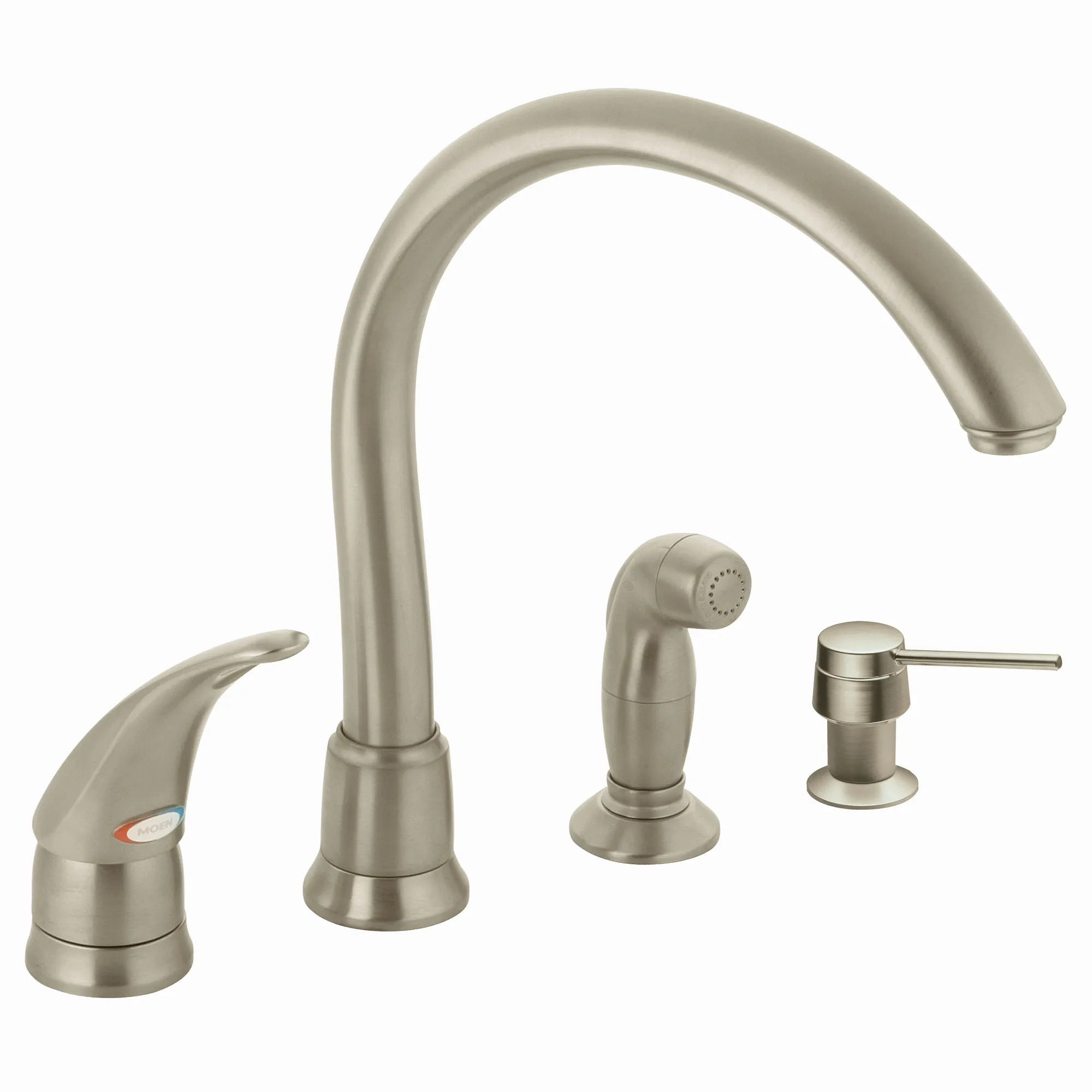 Monticello Chrome one-handle high arc kitchen faucet - Image 2