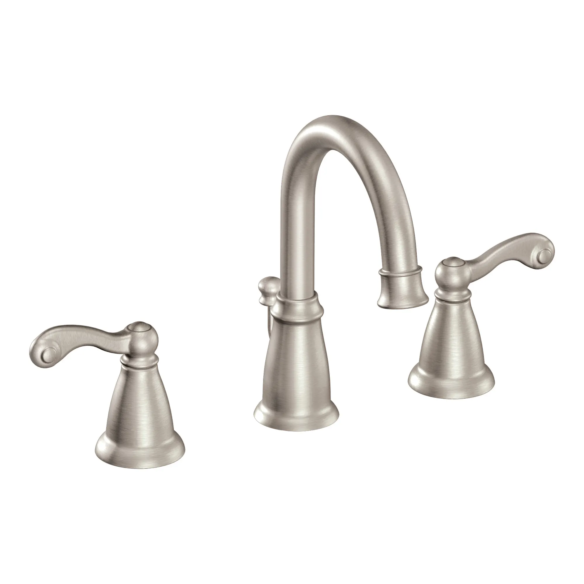 Traditional Chrome two-handle high arc bathroom faucet - Image 2