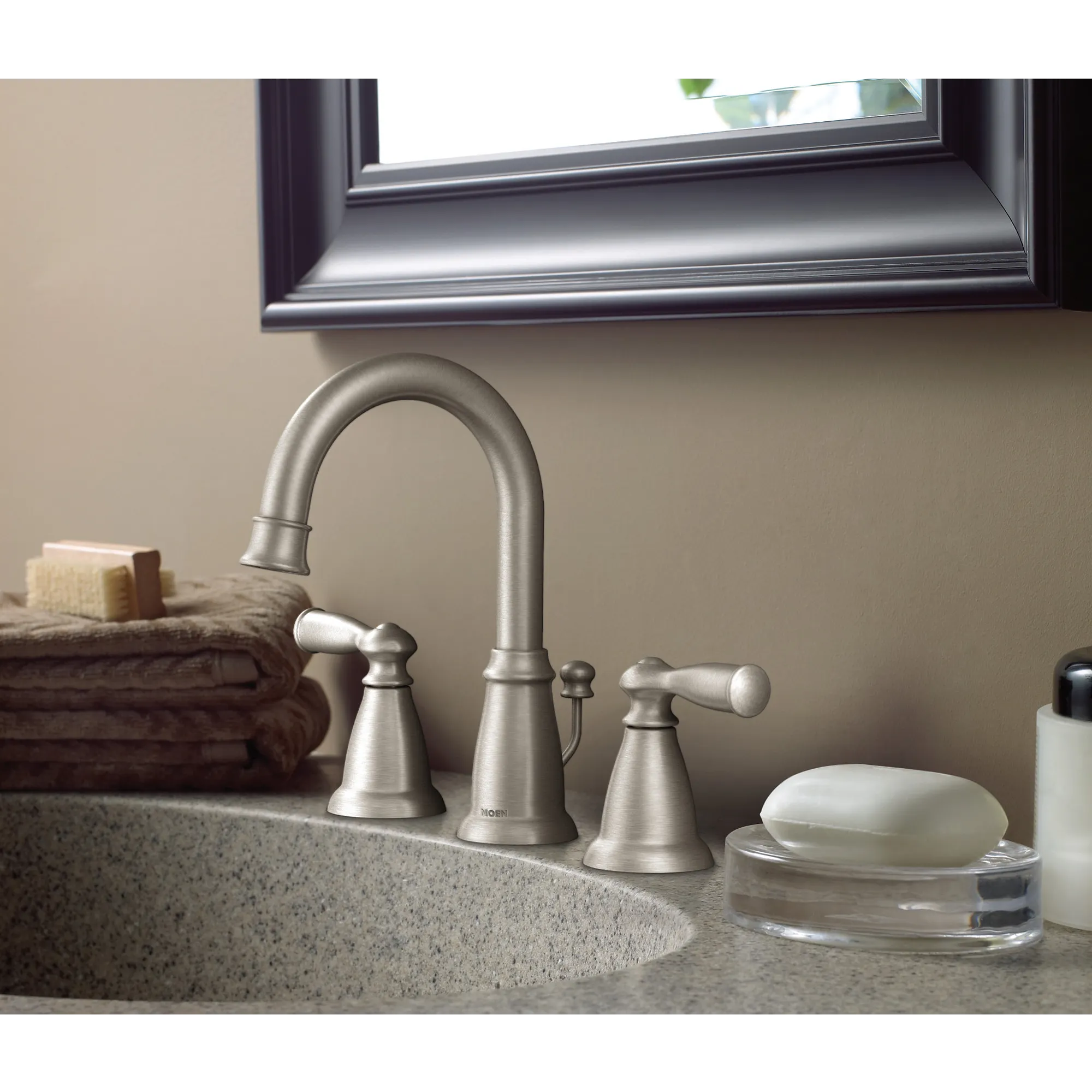 Banbury Chrome two-handle high arc bathroom faucet - Image 3