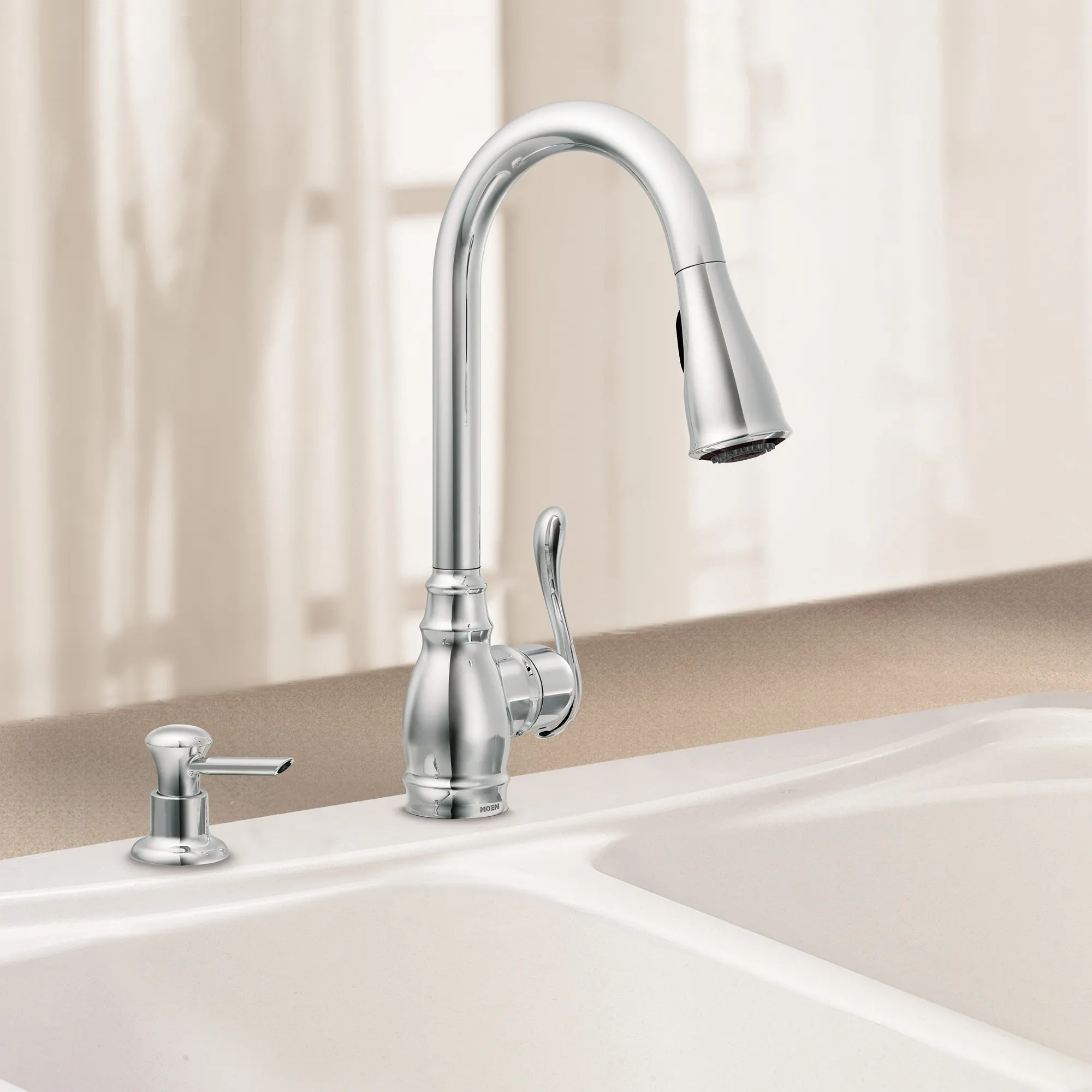 Anabelle One-Handle High Arc Pulldown Kitchen Faucet - Image 8