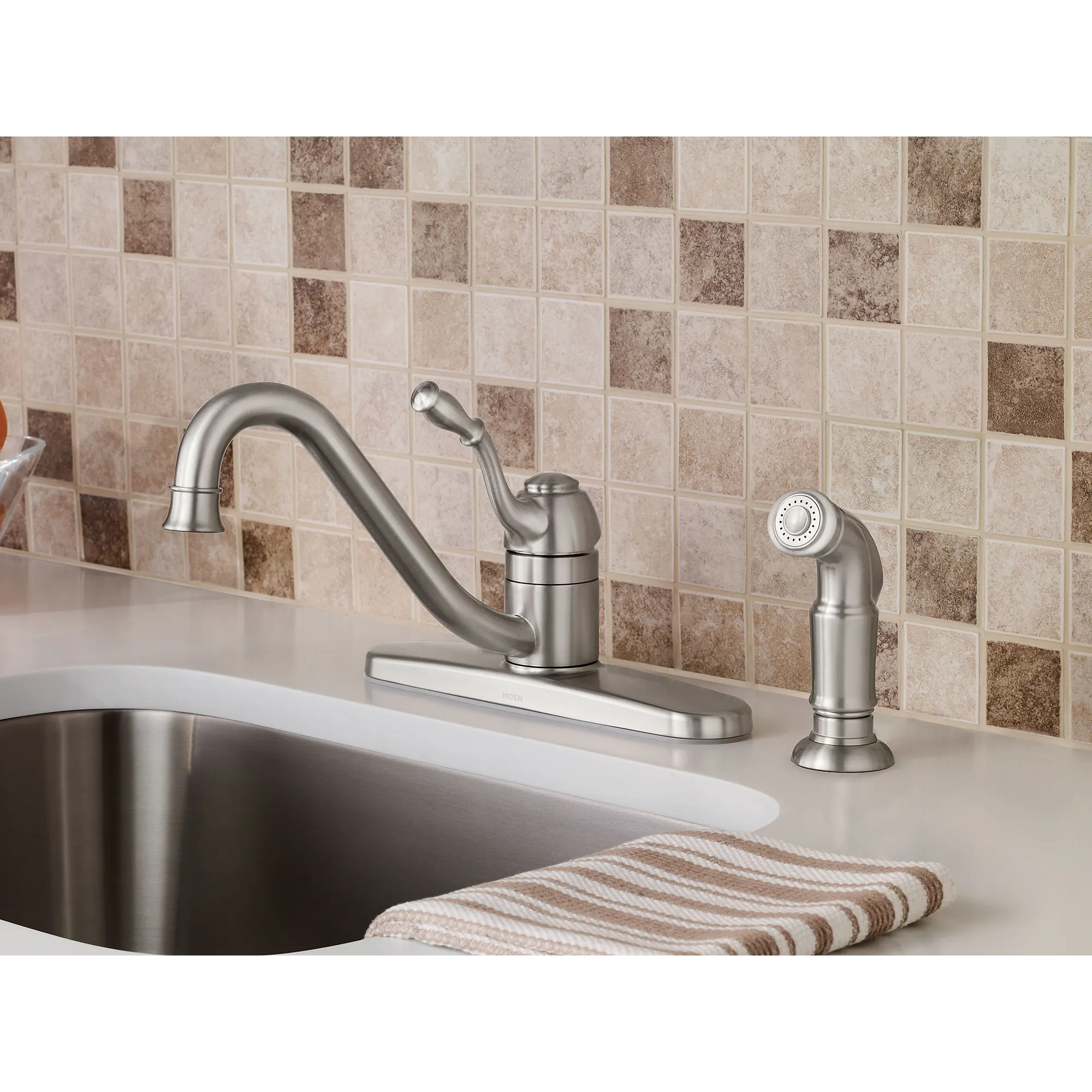 Lindley One-Handle Low Arc Kitchen Faucet - Image 6