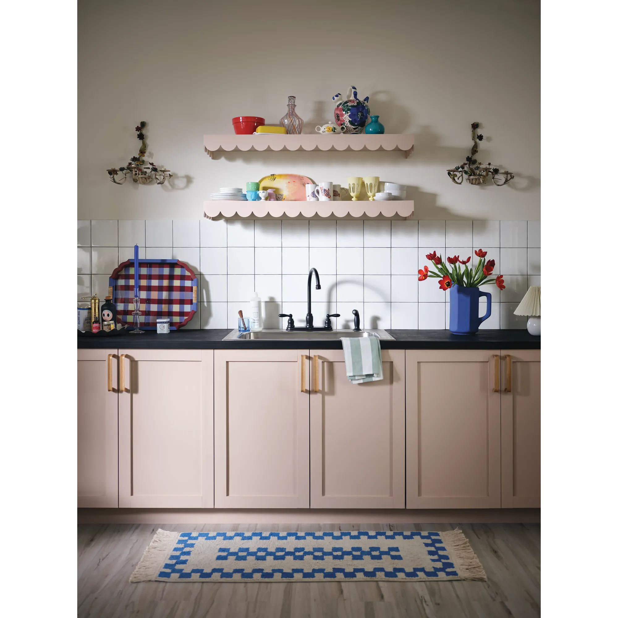 Caldwell Matte black two-handle high arc kitchen faucet - Image 3