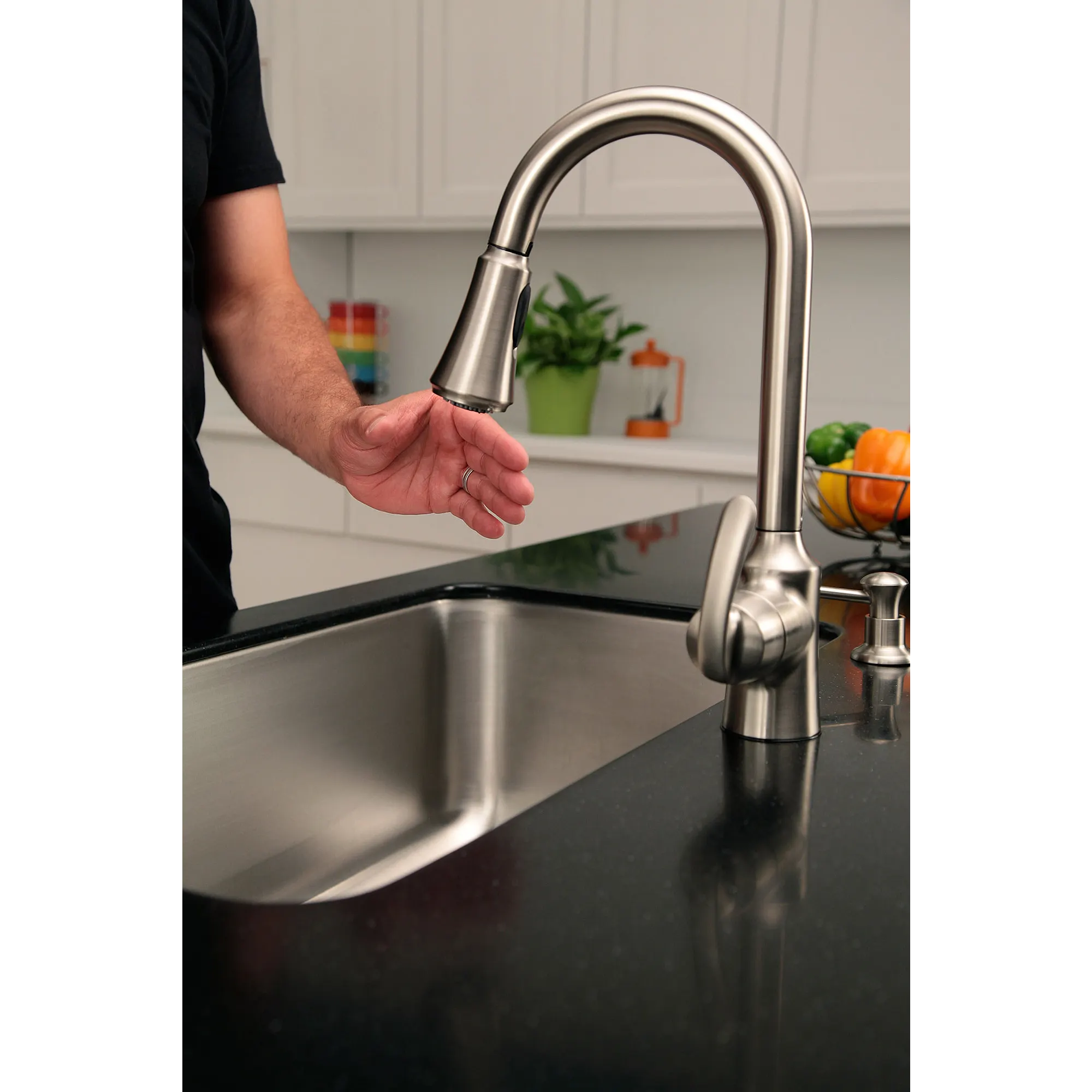Bayhill One-Handle High Arc Pulldown Kitchen Faucet - Image 10