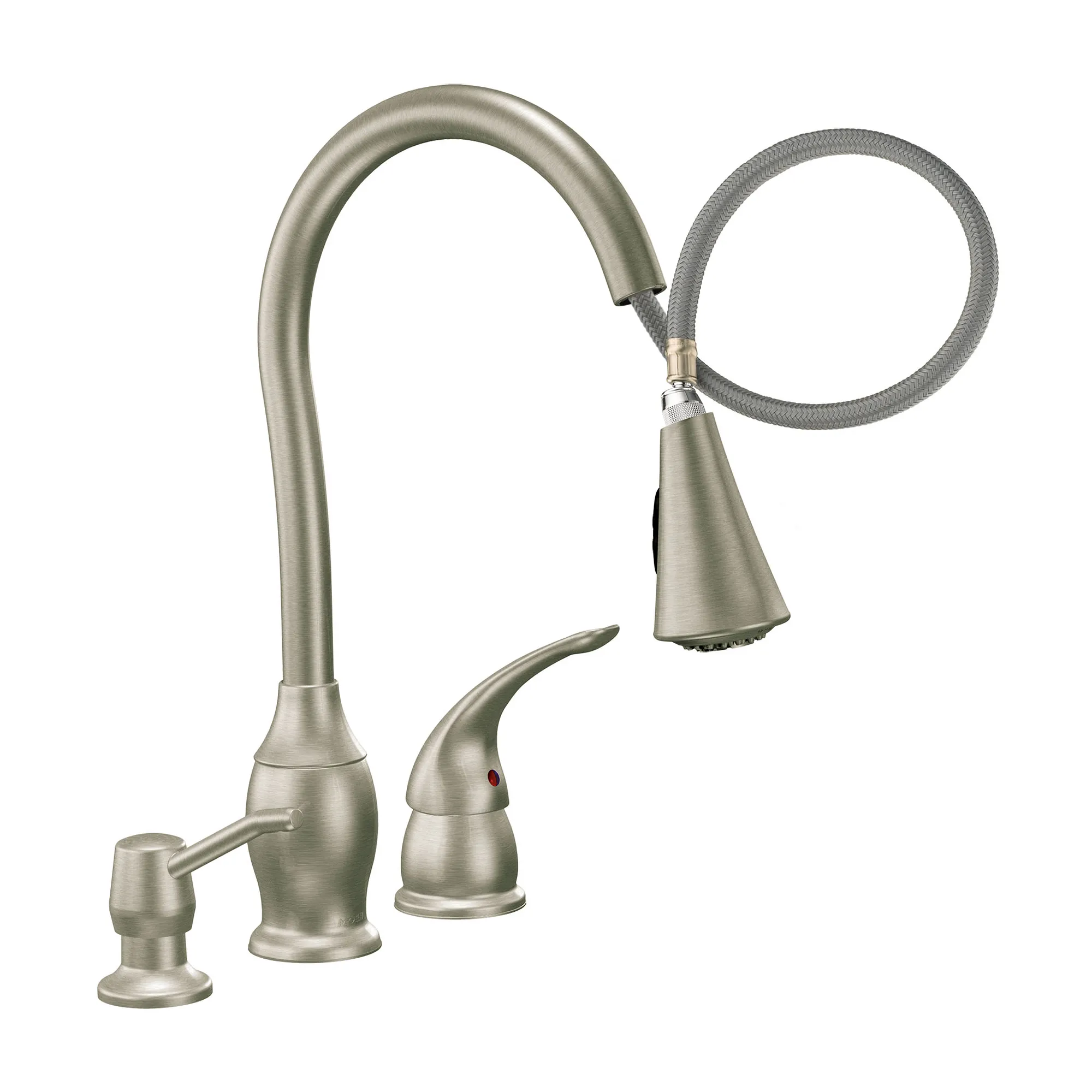 Trianna Chrome one-handle high arc pulldown kitchen faucet - Image 2