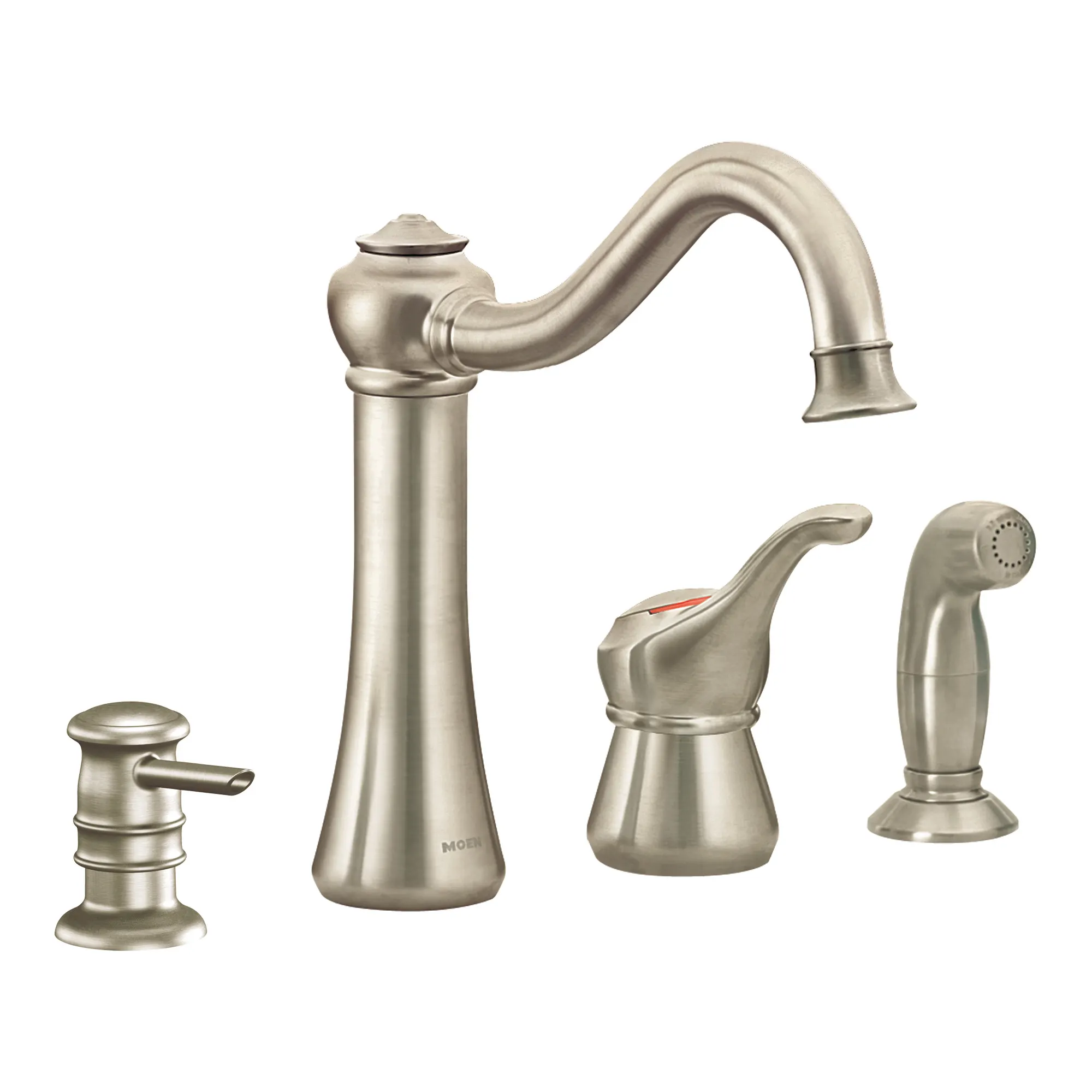 Corrine Chrome one-handle high arc kitchen faucet - Image 2