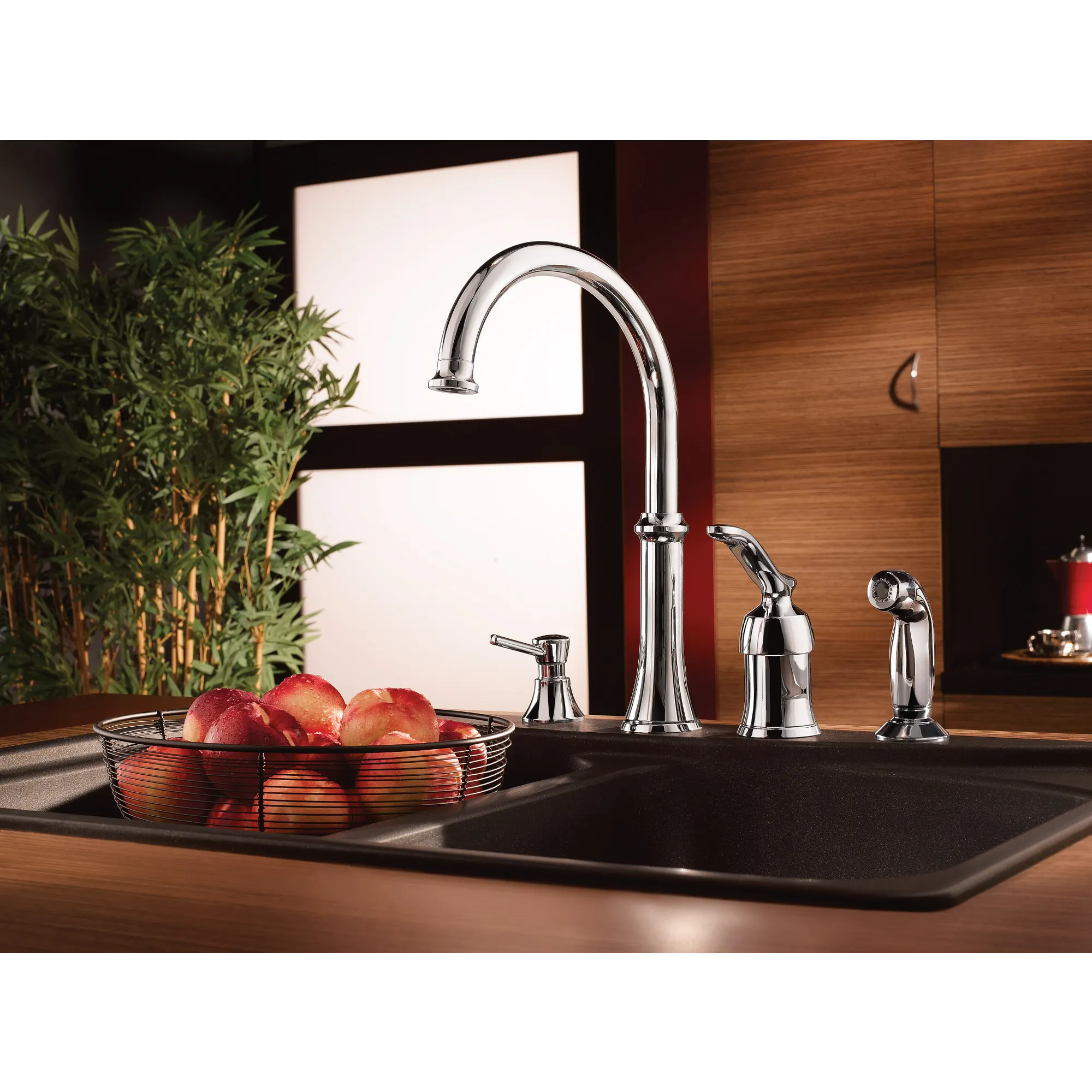 Quinn Chrome one-handle high arc kitchen faucet - Image 2