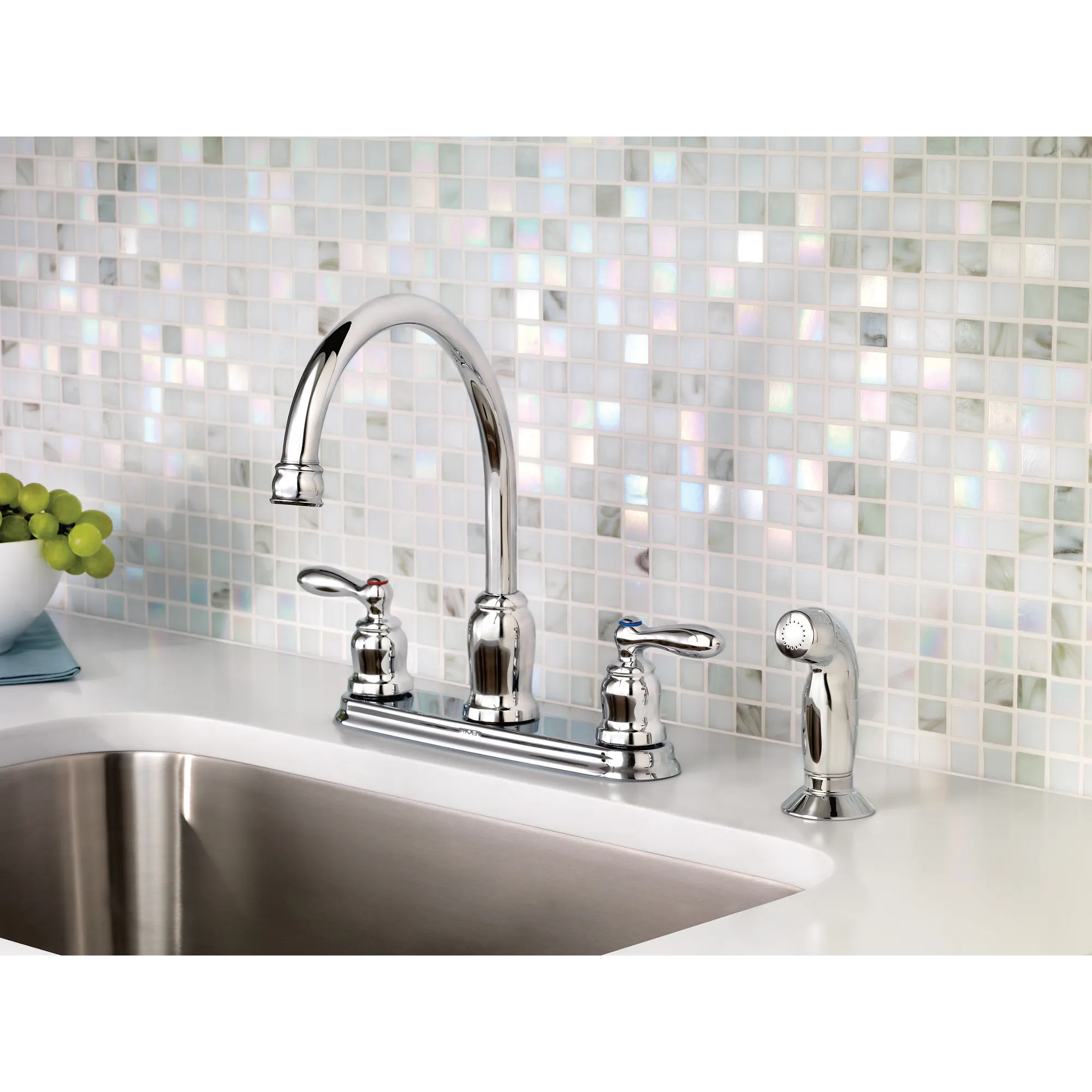 Caldwell Two-handle High Arc Kitchen Faucet - Image 2