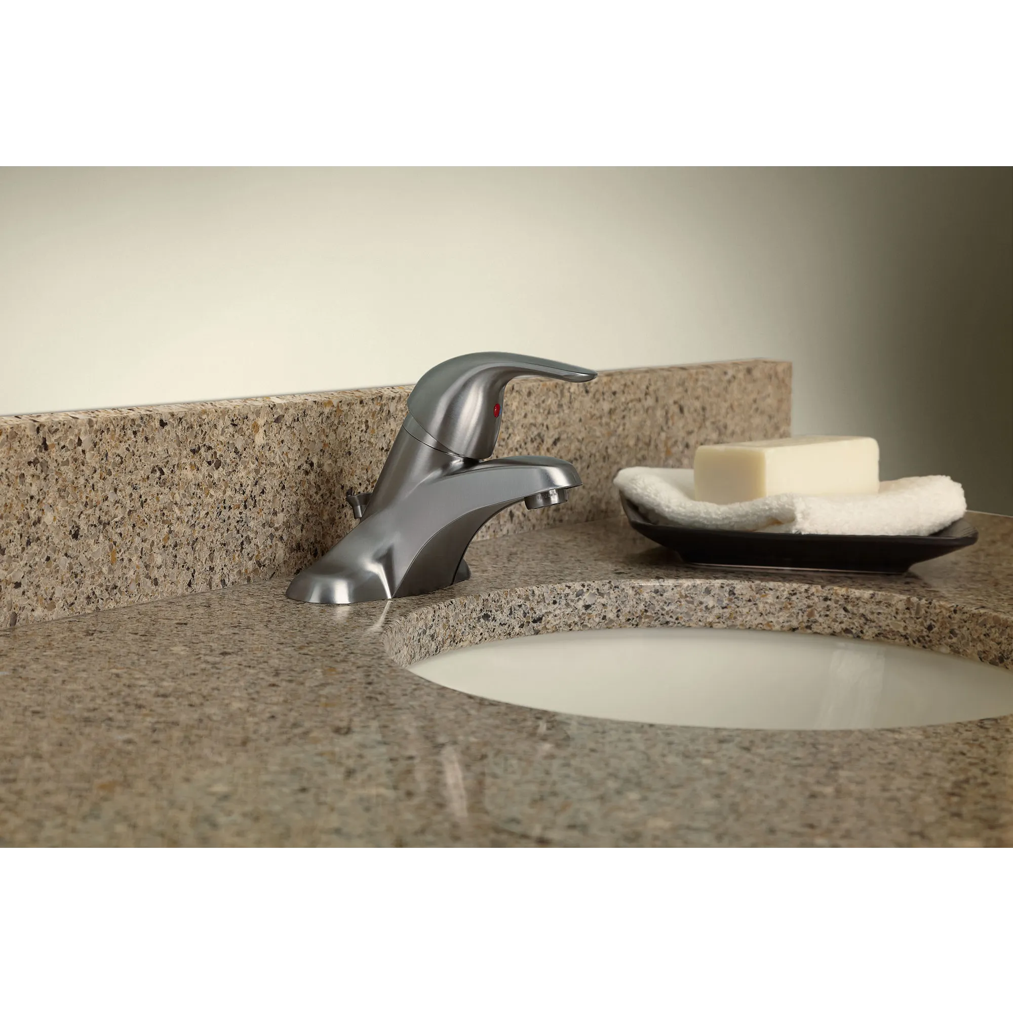 Adler Chrome one-handle low arc bathroom faucet - Image 8