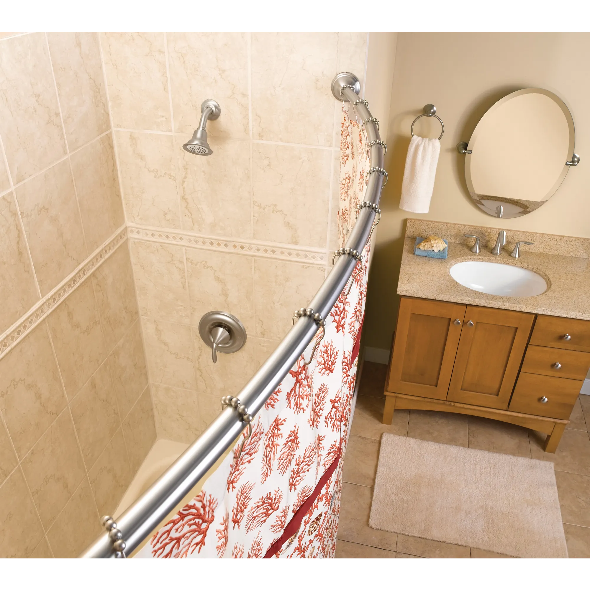 Curved Shower Rods Chrome 5' Curved Shower Rod - Image 11
