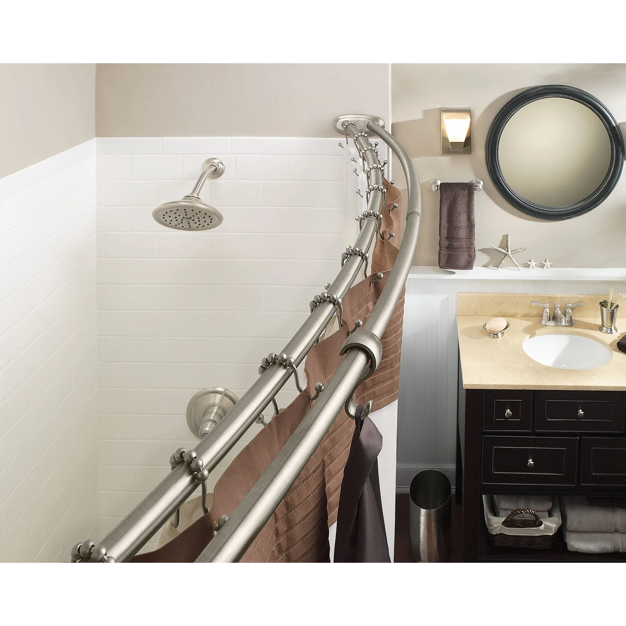 Curved Shower Rods Chrome Adjustable Curved Shower Rod - Image 18