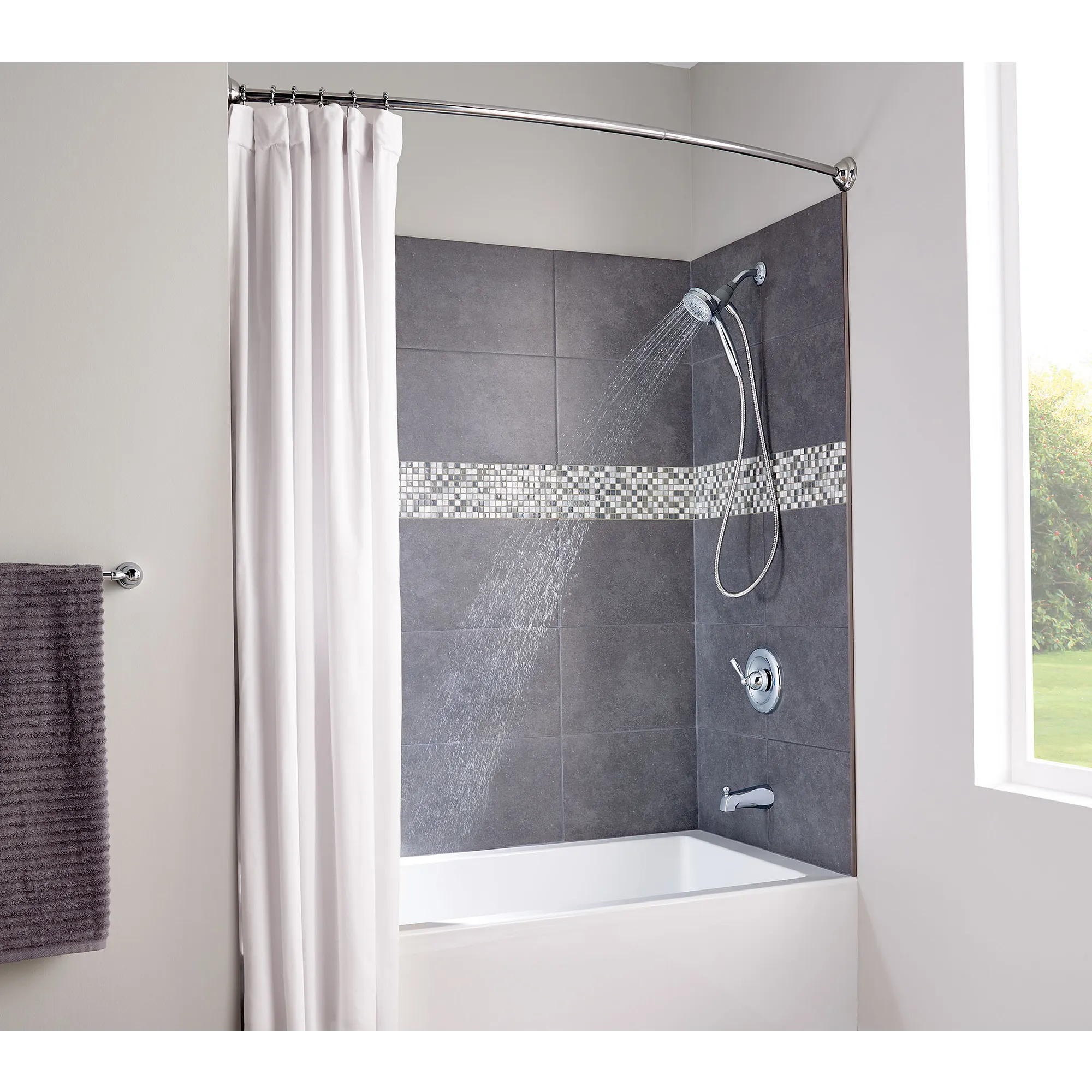 Moen Adjustable Curved Shower Rod - Image 3