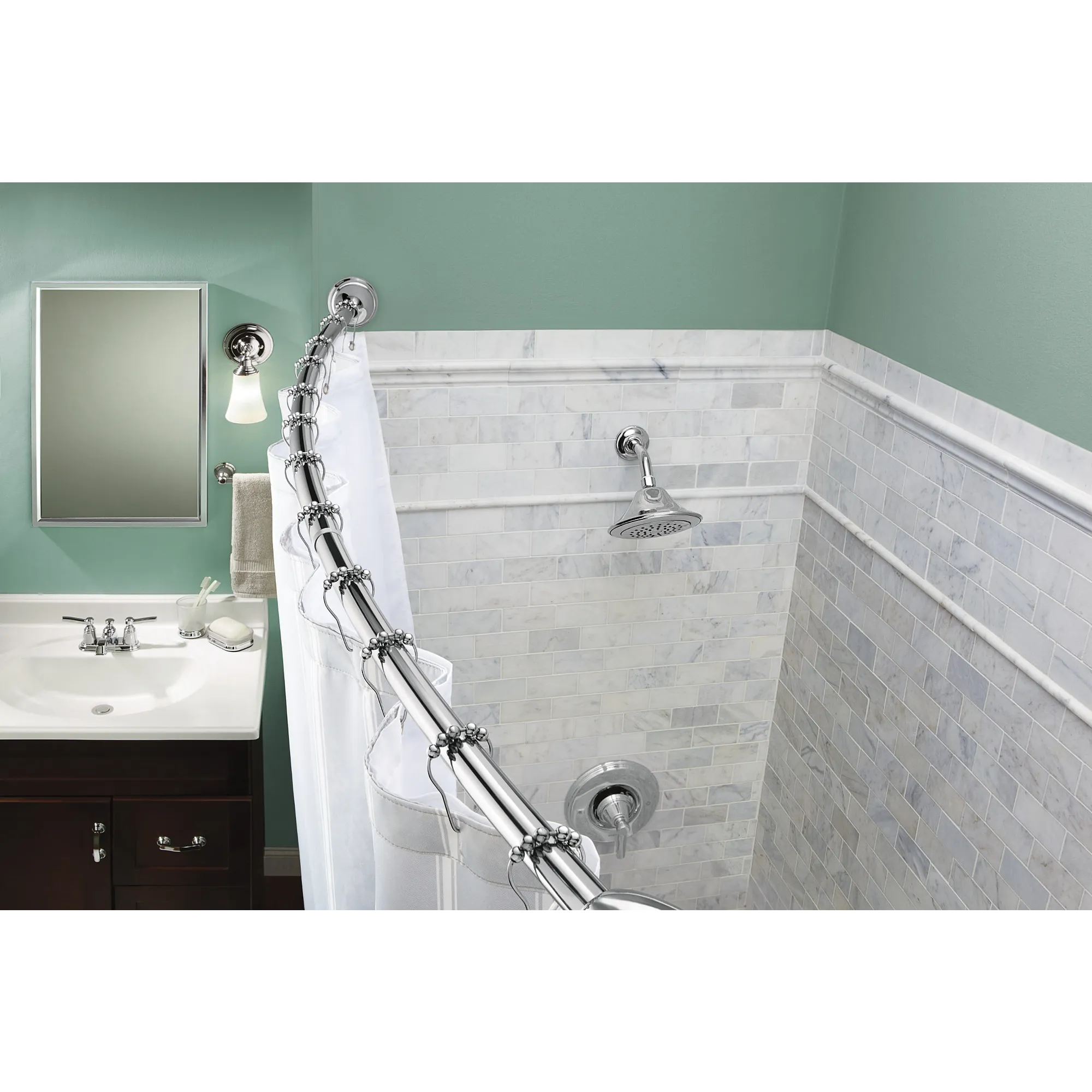 Curved Shower Rods Tension Curved Shower Rod - Image 7