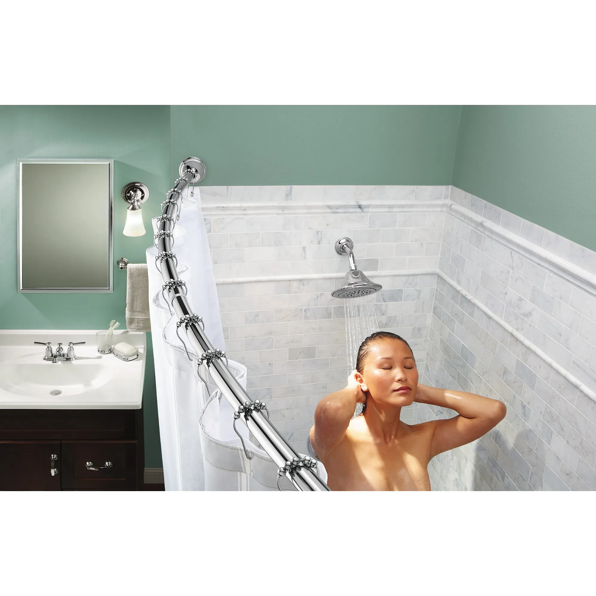 Curved Shower Rods Tension Curved Shower Rod - Image 8