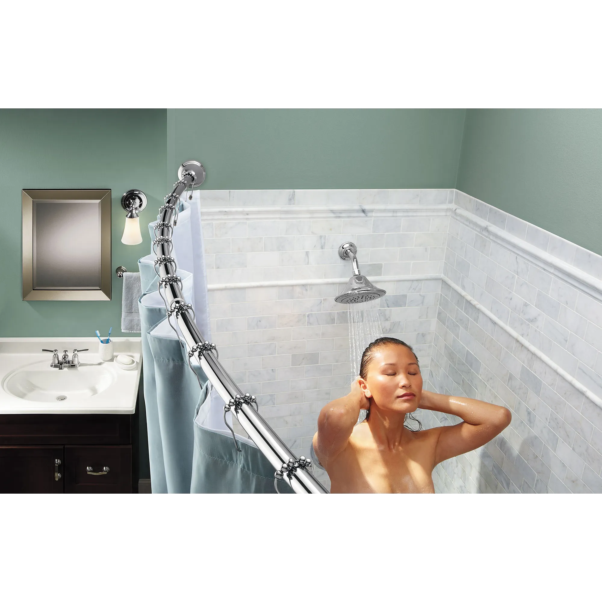 Curved Shower Rods Tension Curved Shower Rod - Image 4
