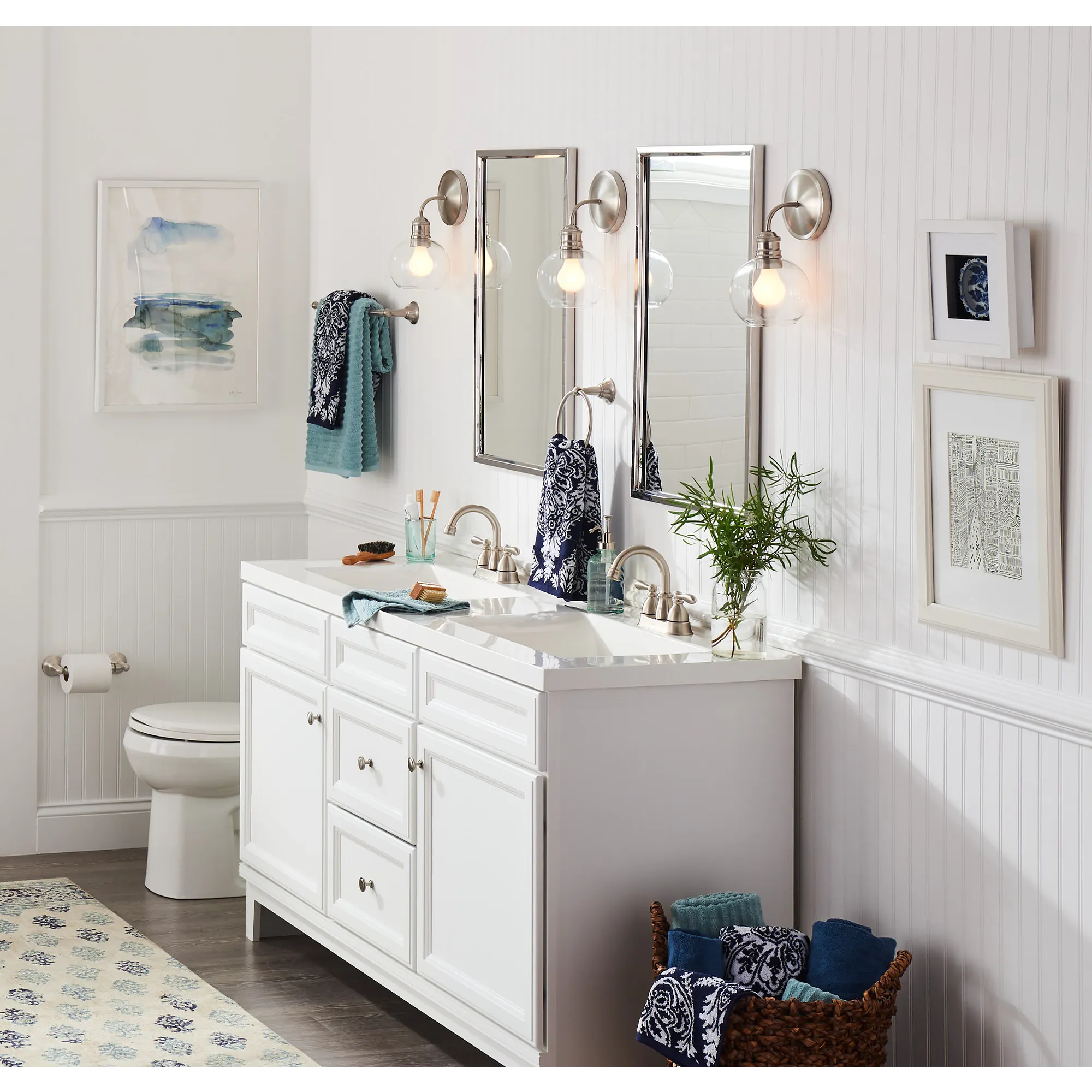 Sage Brushed nickel Towel Bar/Towel Ring - Image 2