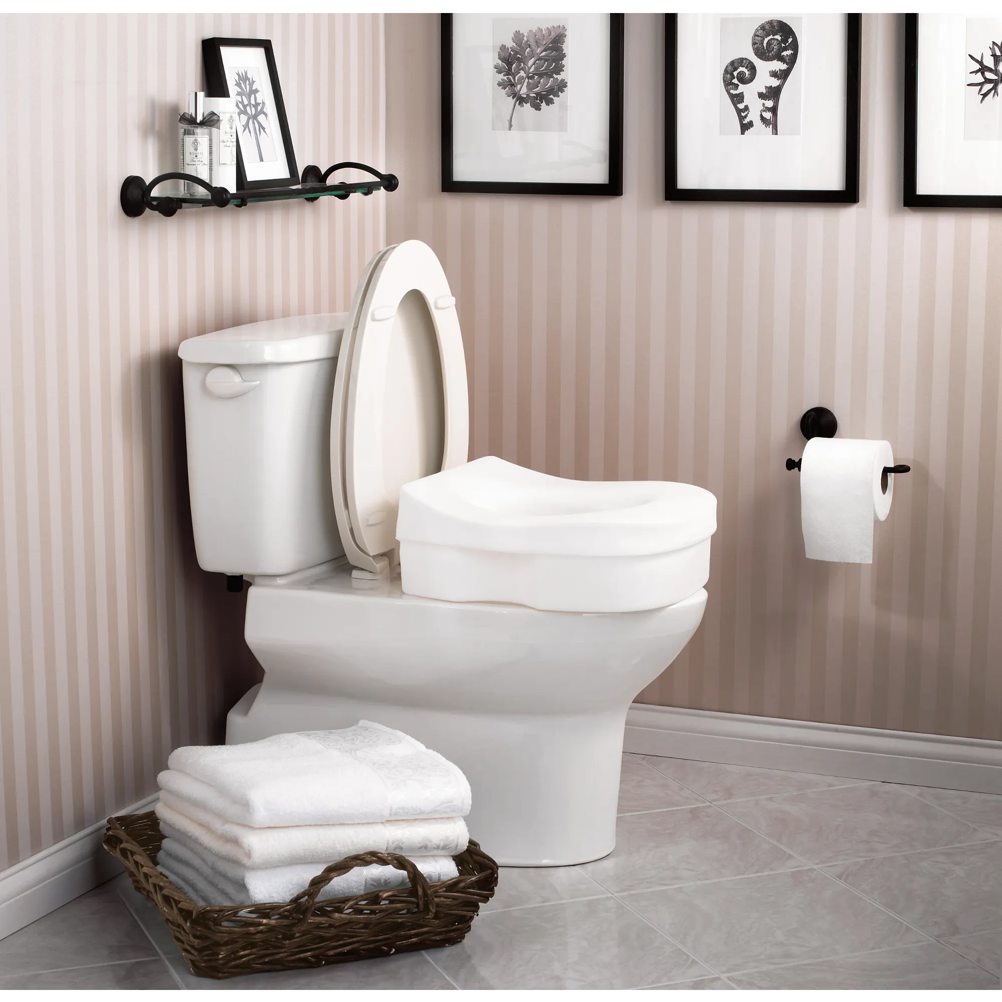 Moen Home Care Glacier Elevated Toilet Seat - Image 2