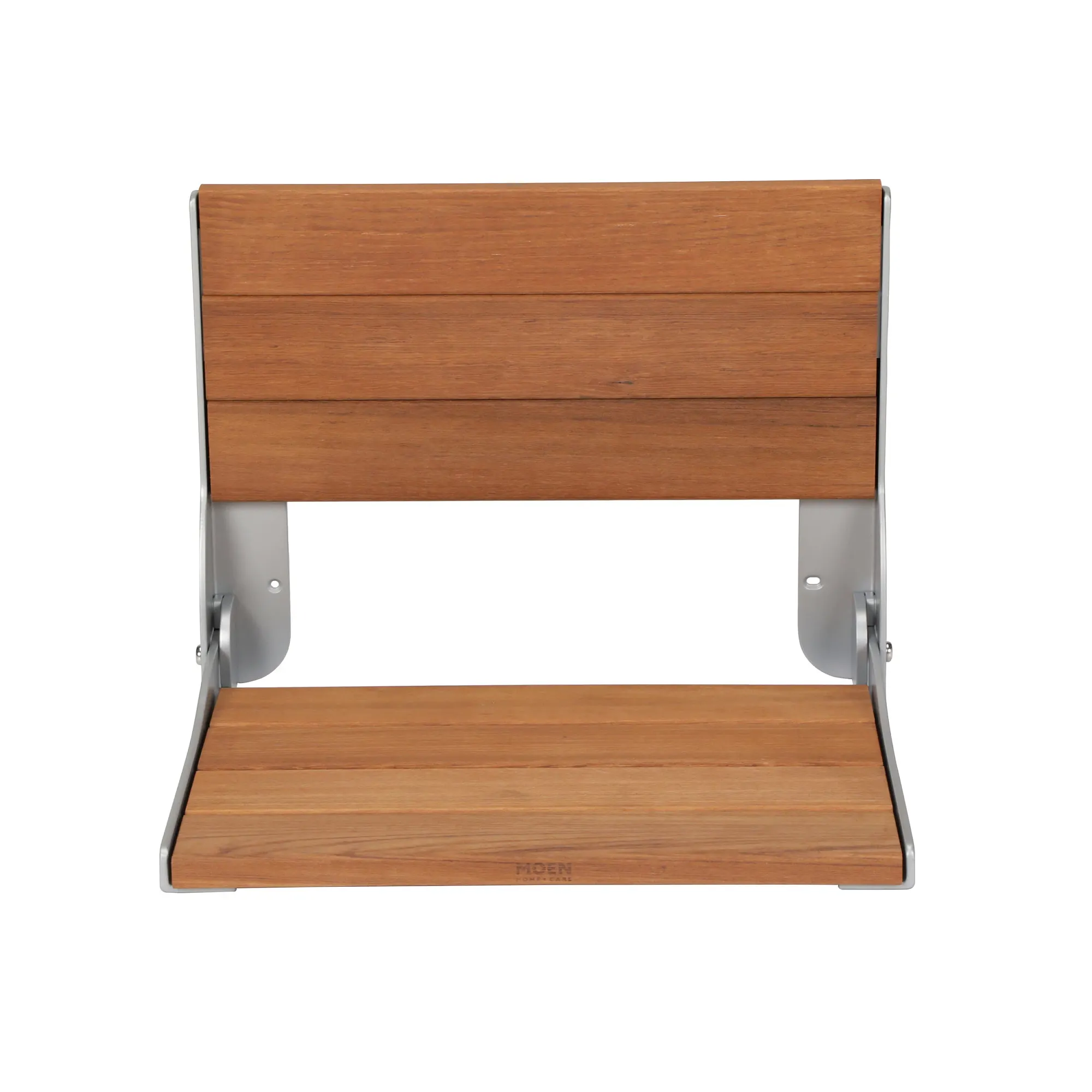 Moen Home Care Stainless and Teak Folding Shower Seat - Image 2