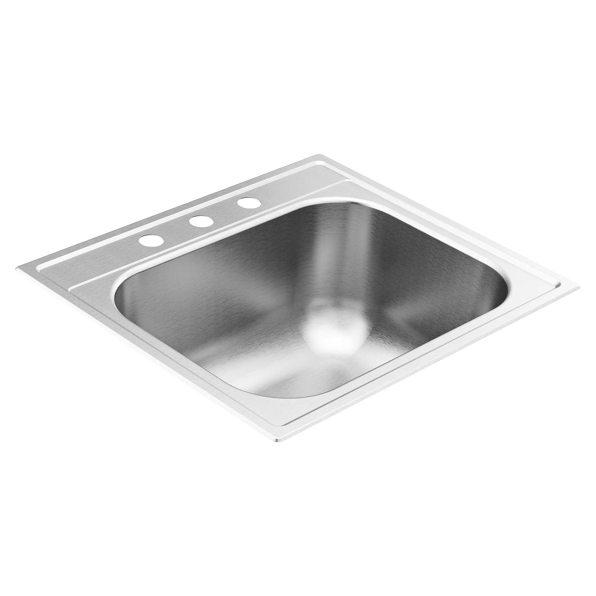 1800 Series 25" x 22" Stainless Steel 18 Gauge Single Bowl Drop In Sink - Image 3
