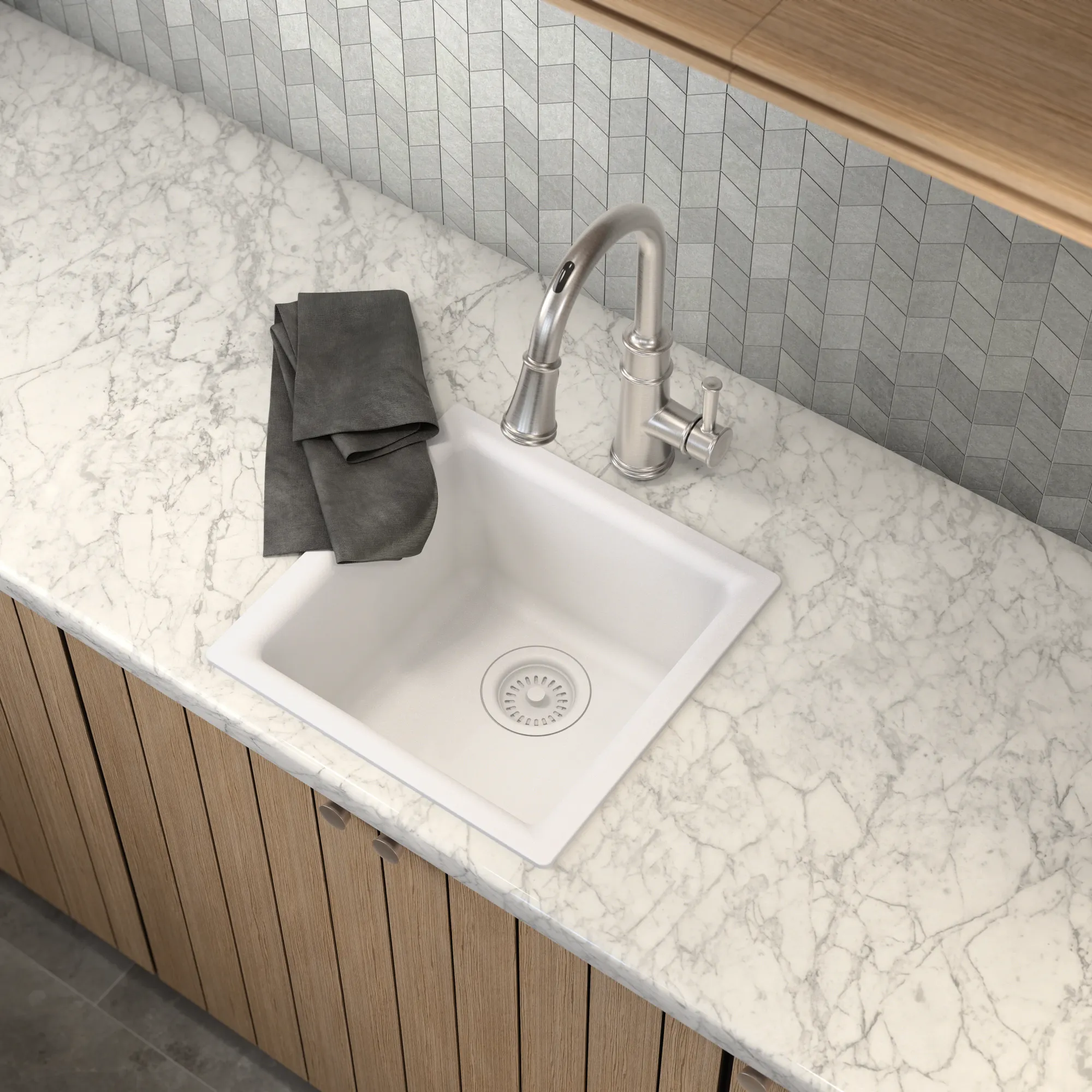 Host 16" Granite Dual Mount Single Bowl Sink - Image 2