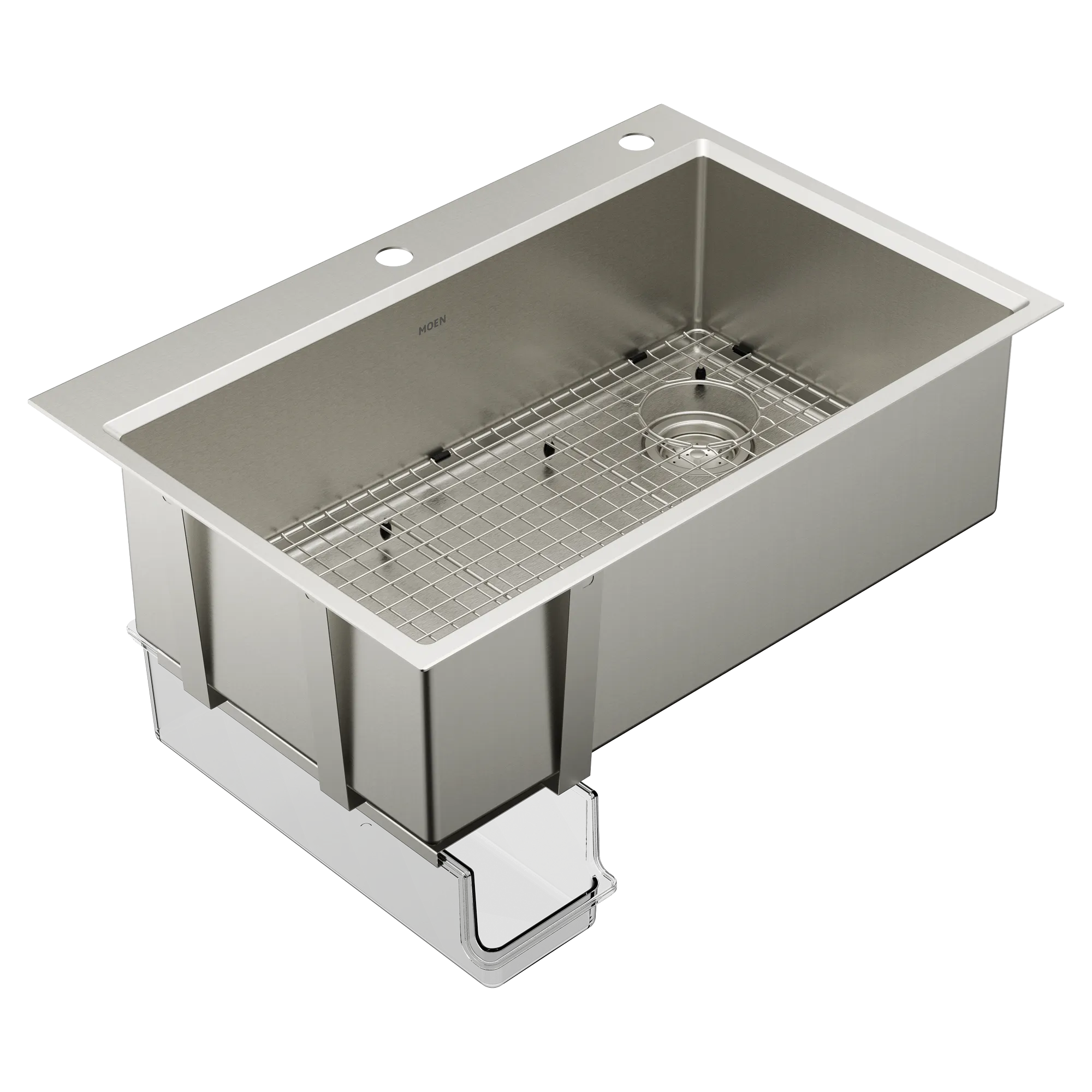 Luxe Chef™ 33” Workstation System Stainless Steel Dual Mount Single Bowl Sink - Image 2
