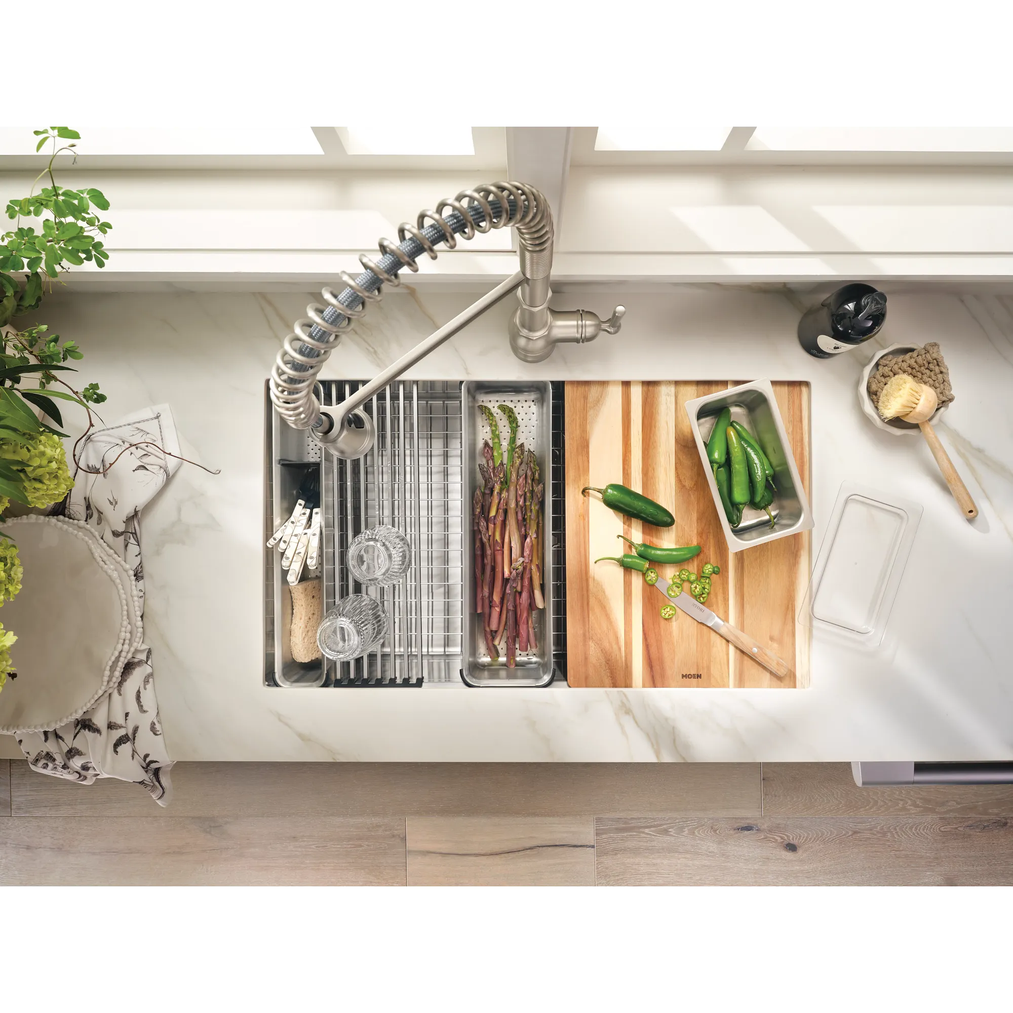 Luxe Chef™ 30” Workstation System Stainless Steel Undermount Single Bowl Sink - Image 12