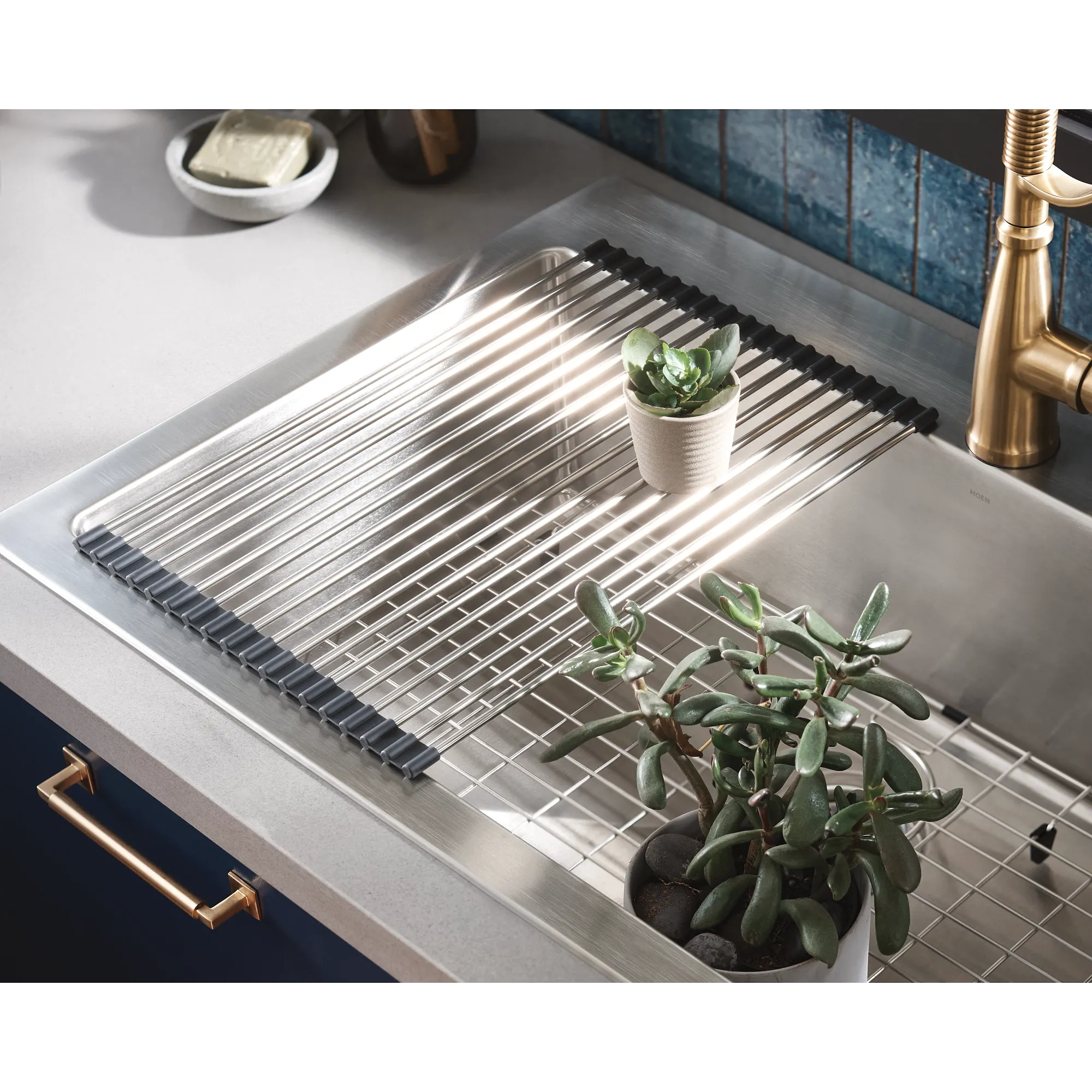 1800 Series 33"x22" stainless steel 18 gauge single bowl dual mount sink - Image 4