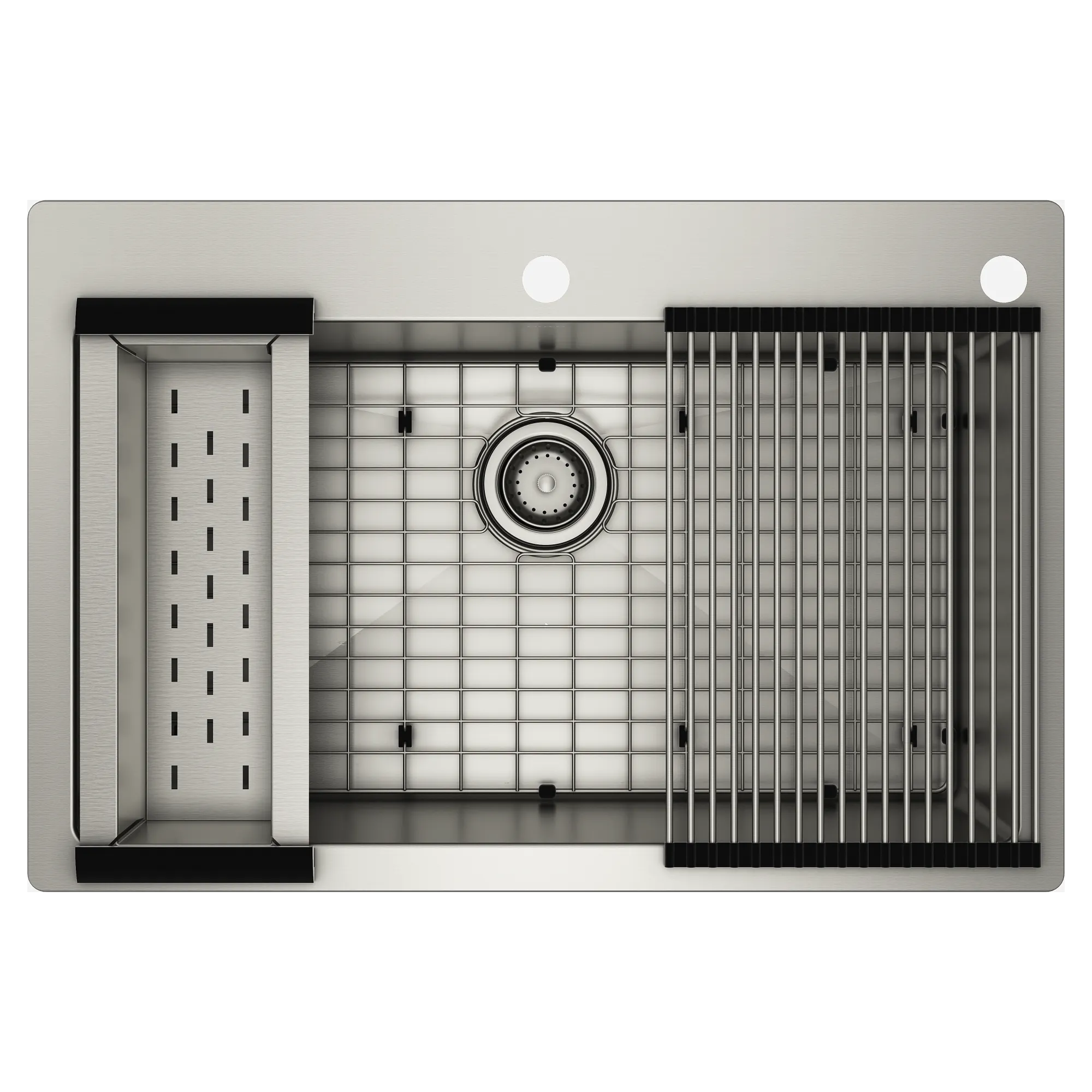 1800 Series 33"x22" stainless steel 18 gauge single bowl dual mount sink - Image 8
