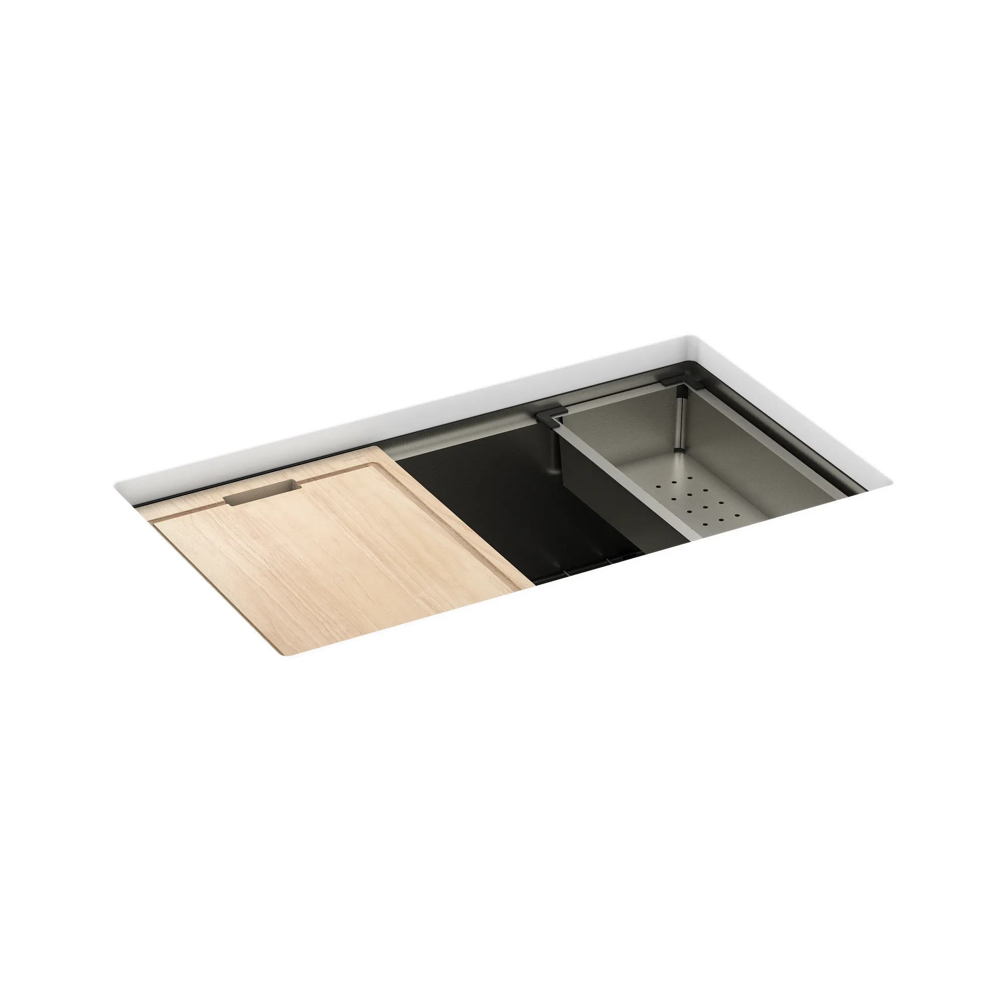 Luxe Chef 32" Workstation Undermount Single Bowl Sink With Accessories - Image 10
