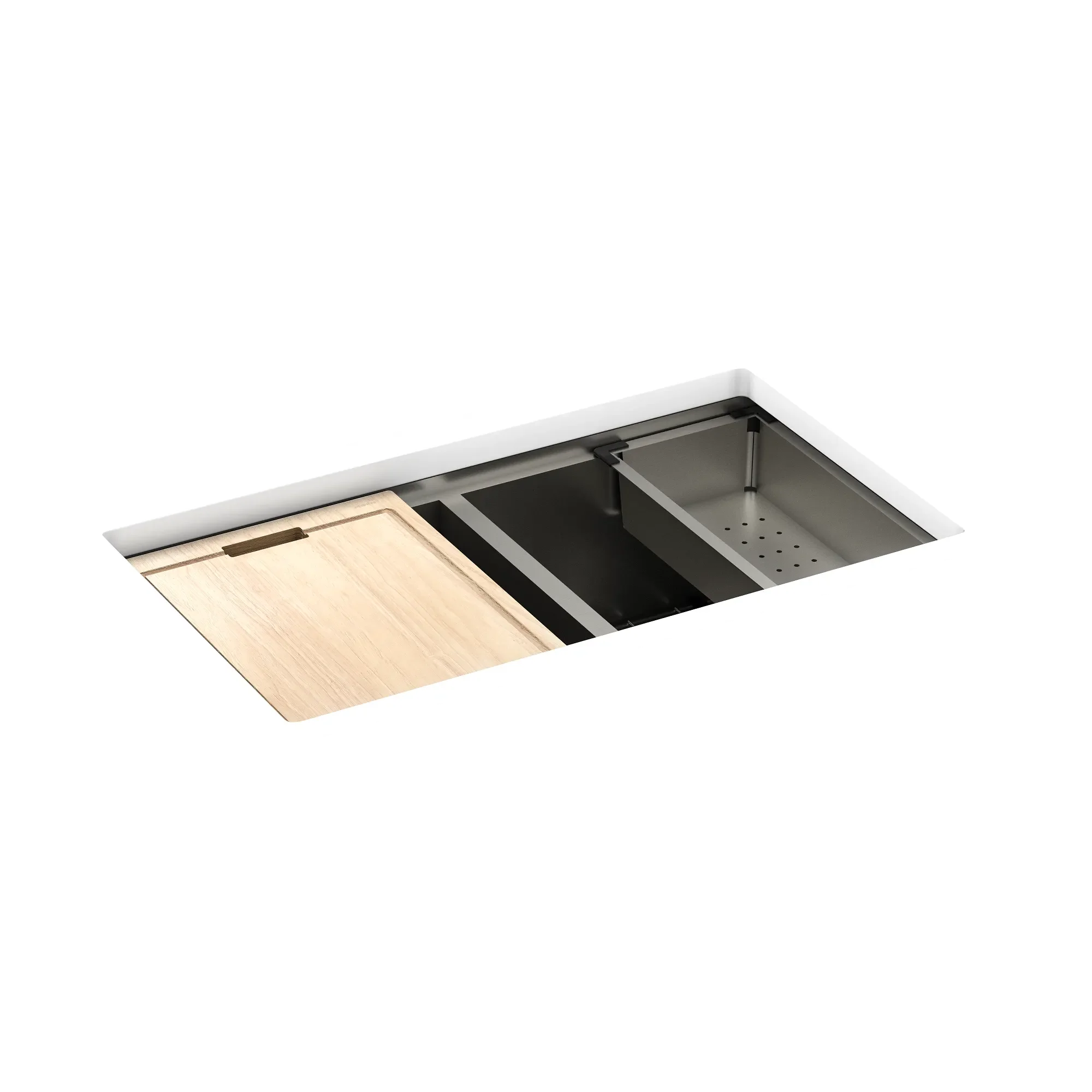 Luxe Chef 33" Workstation Undermount Double Bowl Sink With Accessories - Image 6
