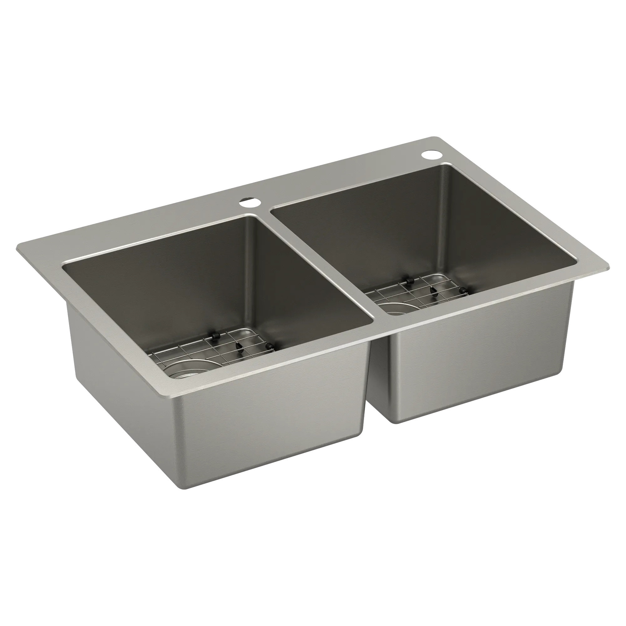 Prep 33" Stainless Steel  Dual Mount Double Bowl Sink - Image 3