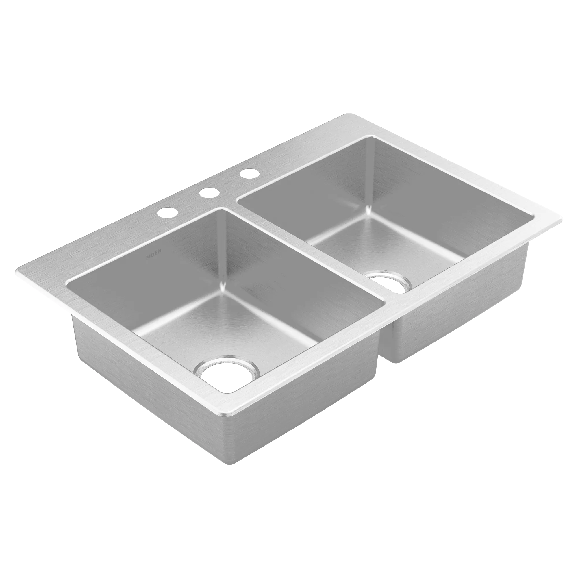 Prep 33" Stainless Steel  Drop-in Double Bowl Sink - Image 2
