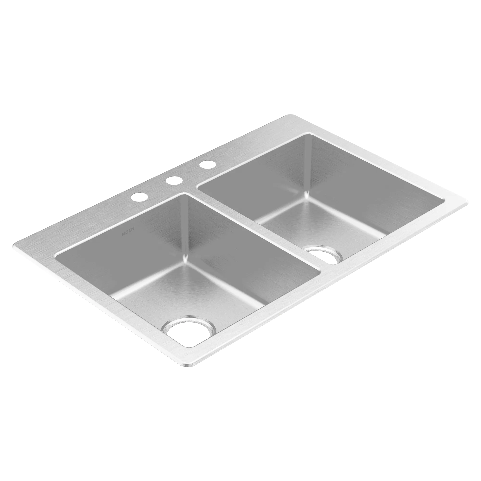 Prep 33" Stainless Steel  Drop-in Double Bowl Sink - Image 3