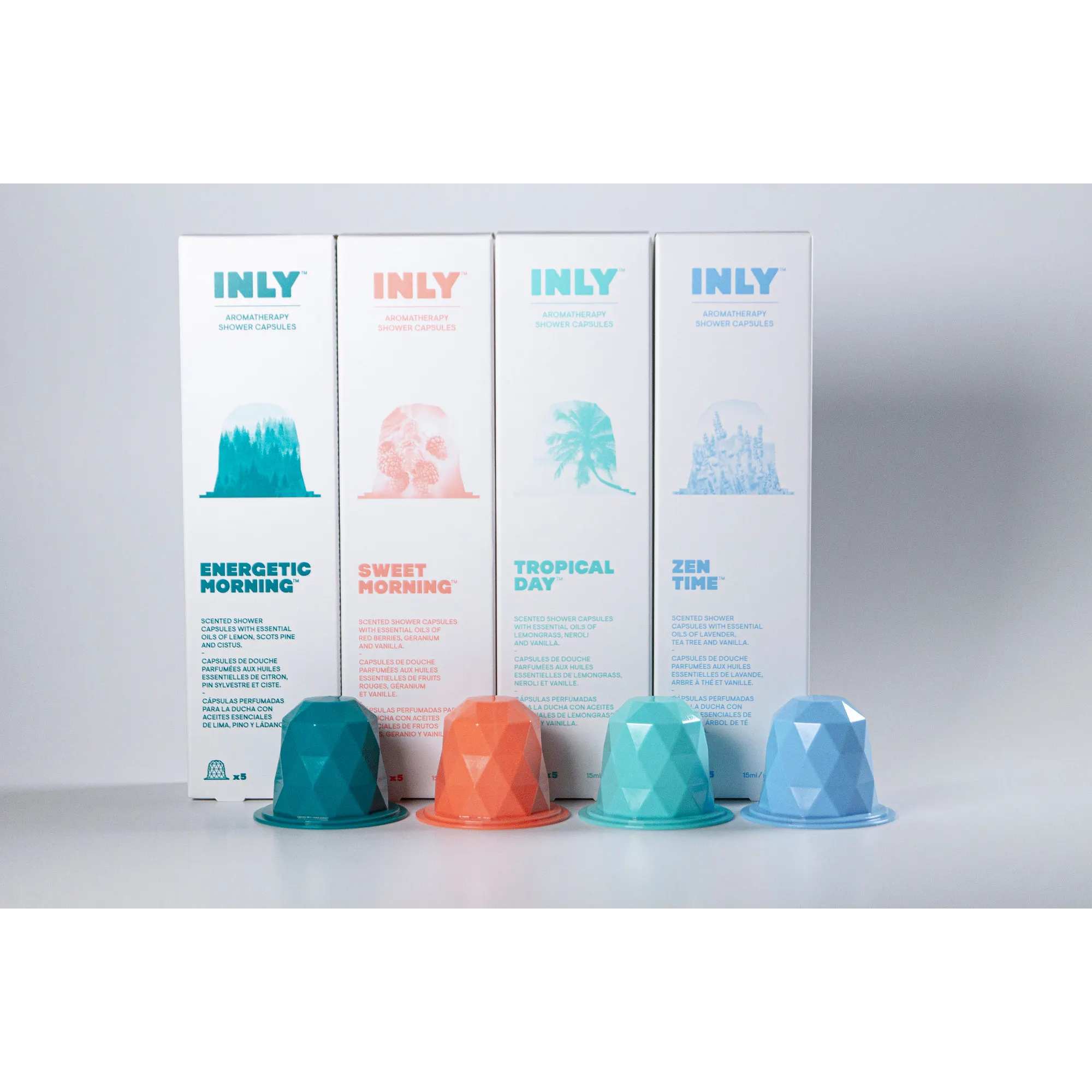 Inly™ Aromatherapy Shower Capsule 20 Count Variety Bulk Pack - 5 Of Each Scent - Image 3