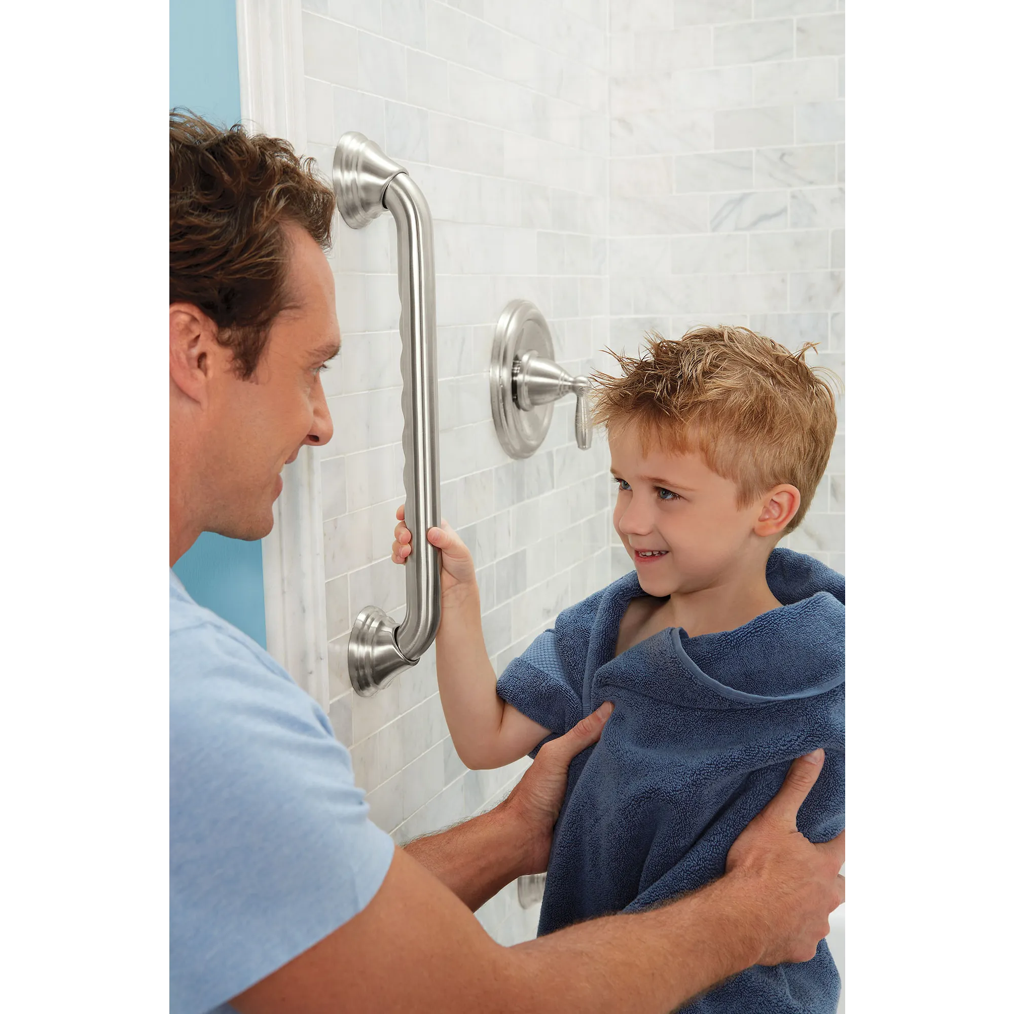 Bath Safety Chrome 16" Designer Grab Bar - Image 11