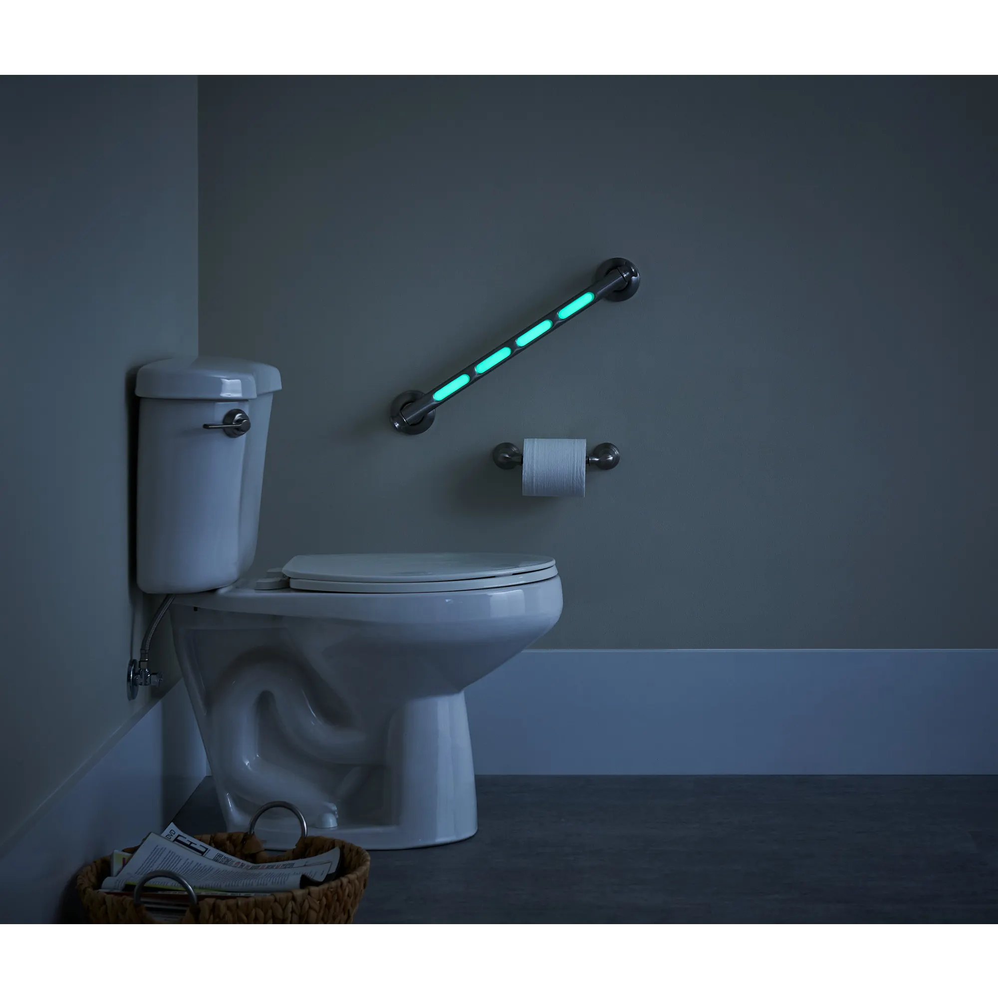 Banbury® 18" Glow-in-the-Dark Grab Bar Spot Resist™ Brushed Nickel - Image 3