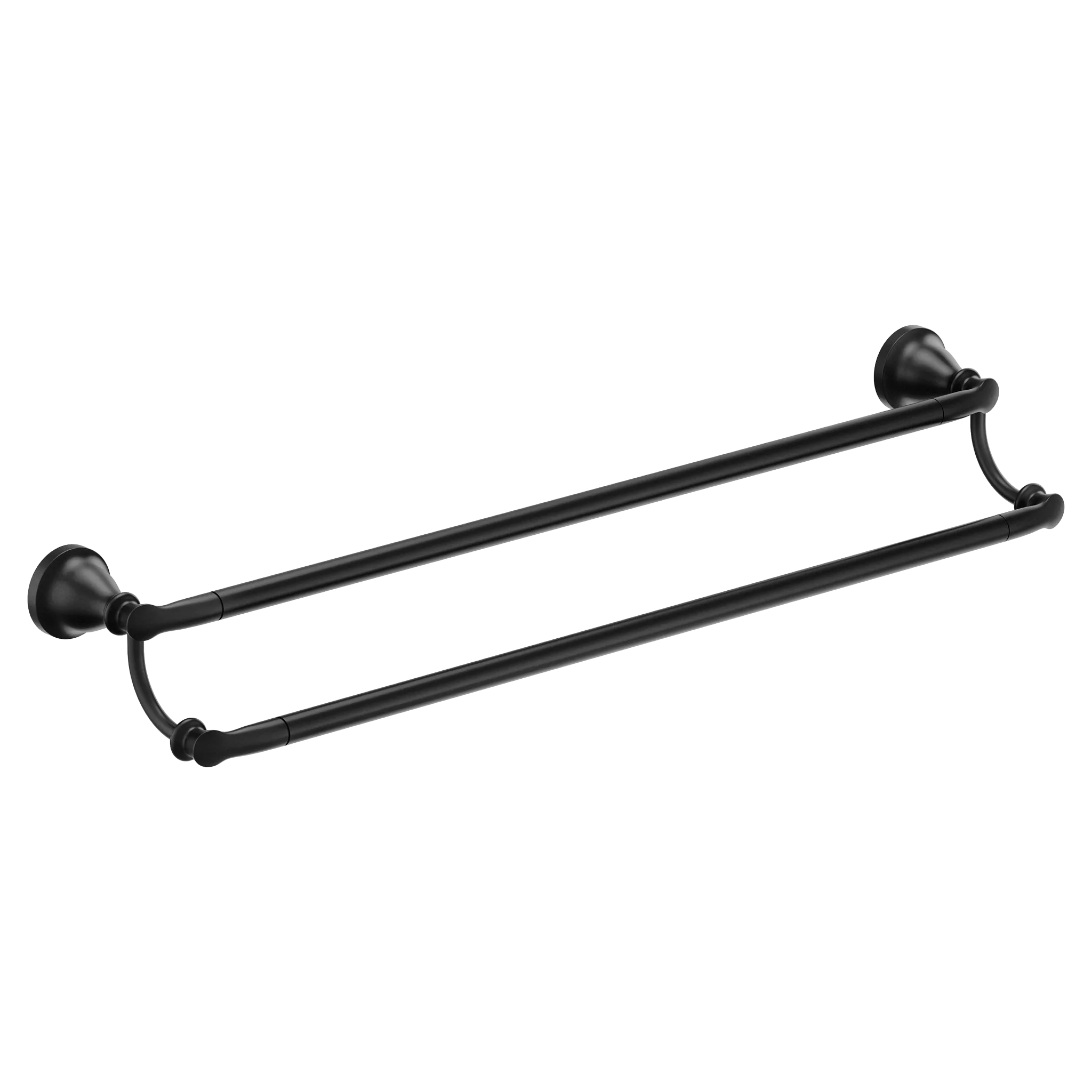Hilliard Matte black 24" double towel bar
