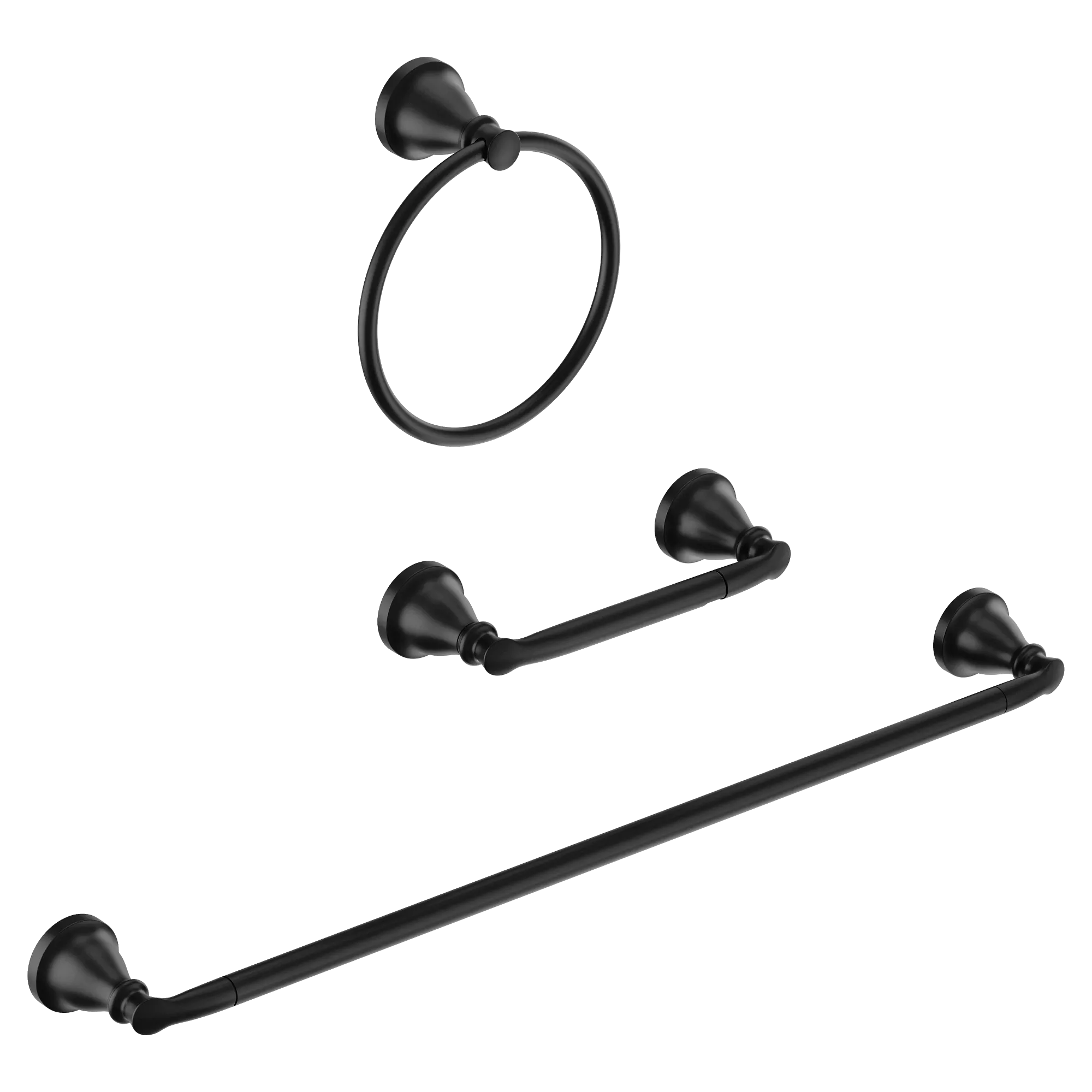 Hilliard Chrome pivoting paper holder towel bar towel ring - Image 3