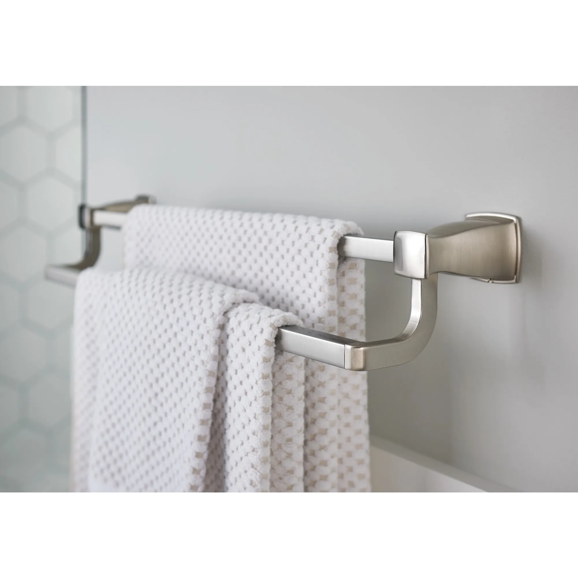 Hensley Brushed nickel 24" Double Towel Bar - Image 8