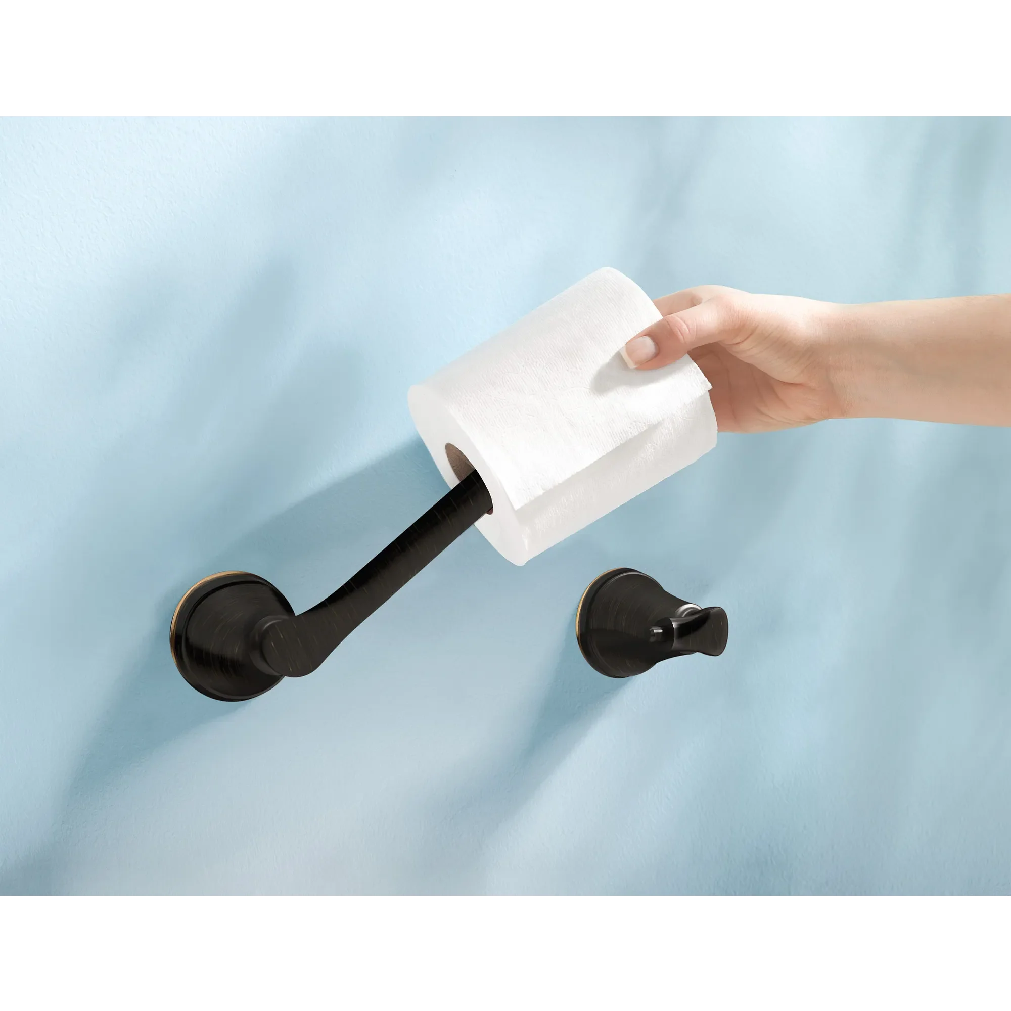 Tiffin Brushed Nickel Pivoting Toilet Paper Holder - Image 10