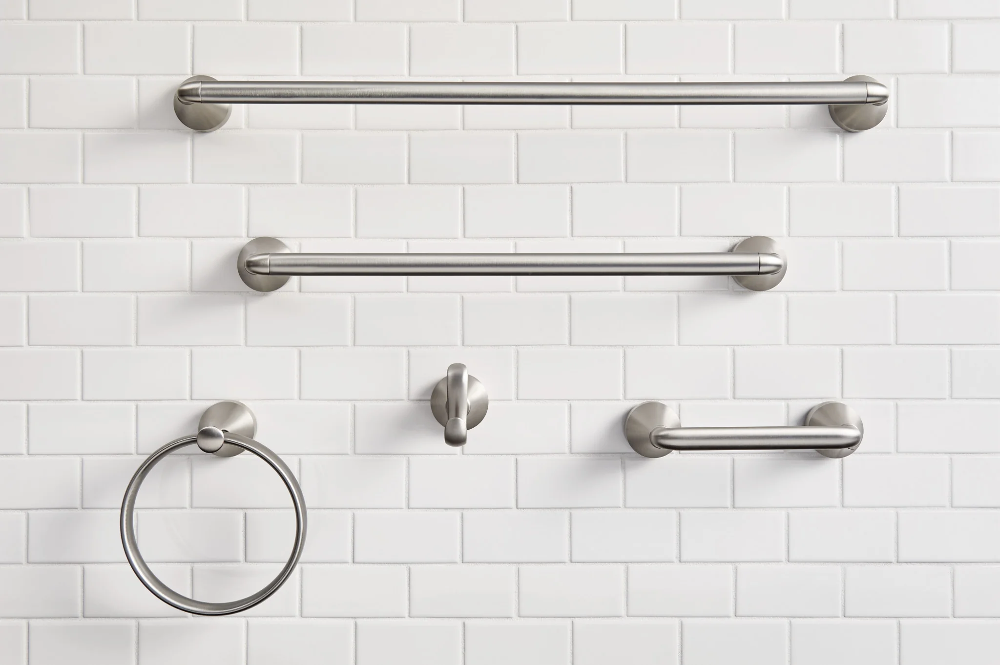 Hamden Spot resist brushed nickel Towel Ring - Image 3