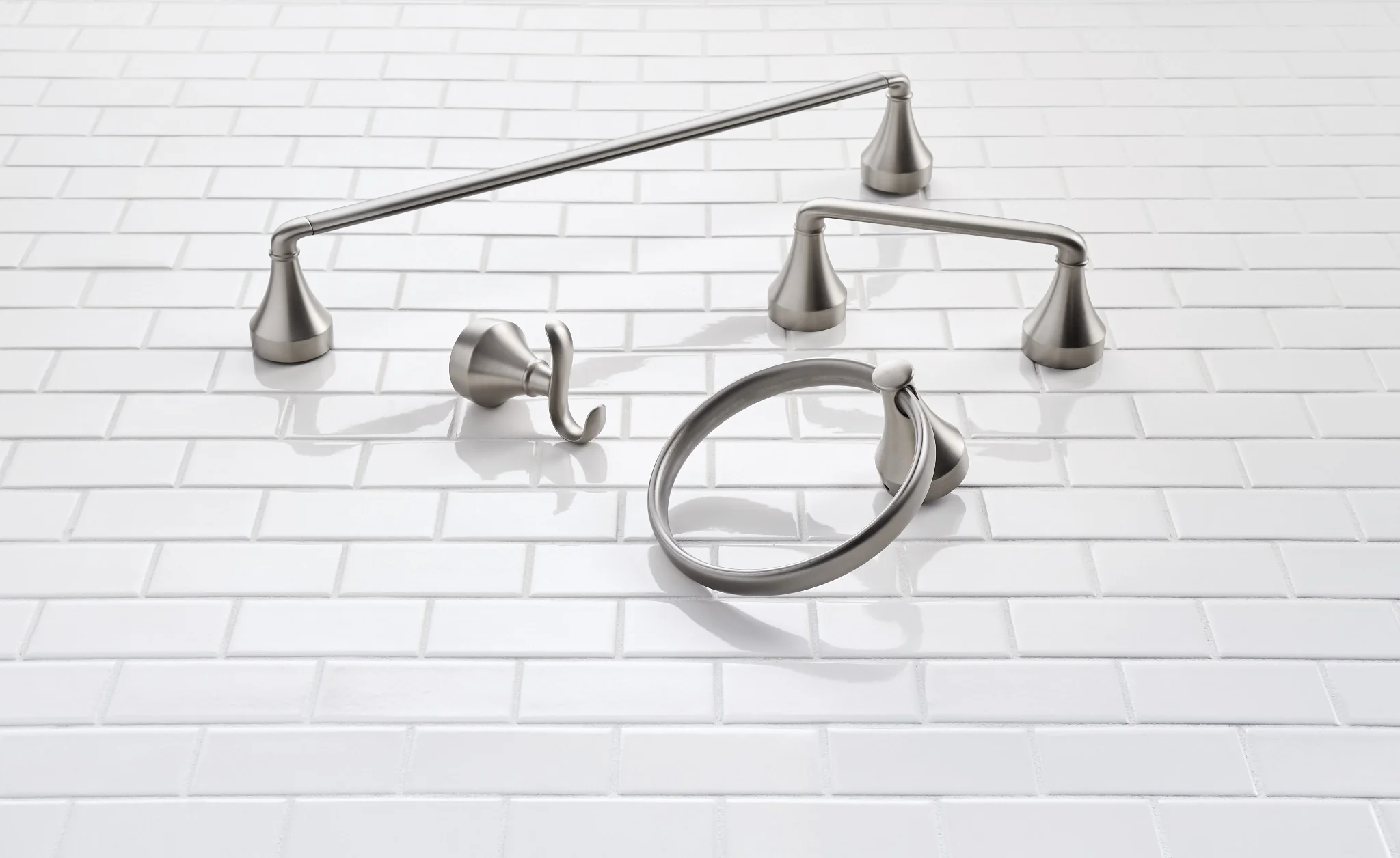 Hamden Spot resist brushed nickel Towel Ring - Image 5