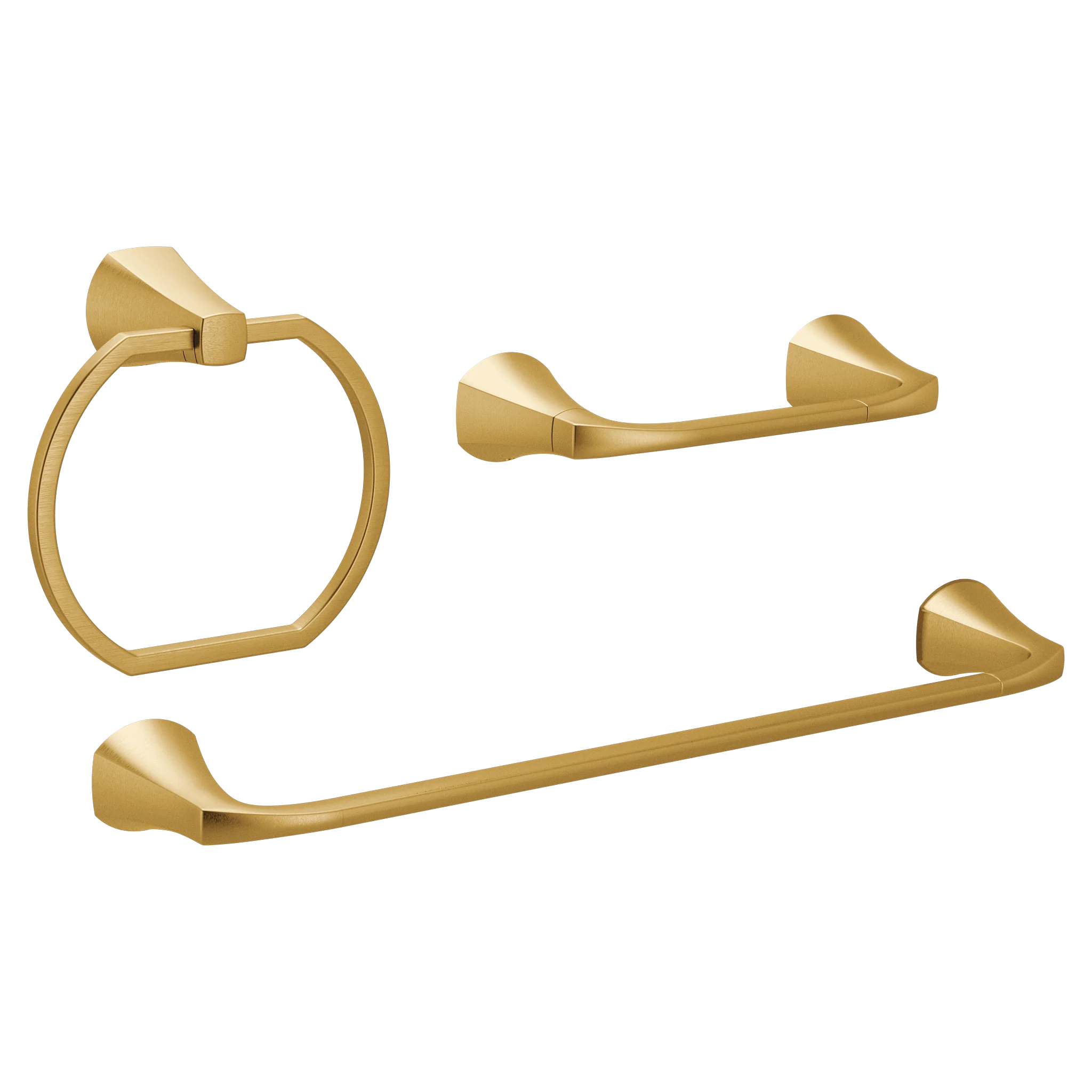 Lindor 3 Pc Kit: Pivoting Paper Holder, Towel Bar & Towel Ring - Image 5