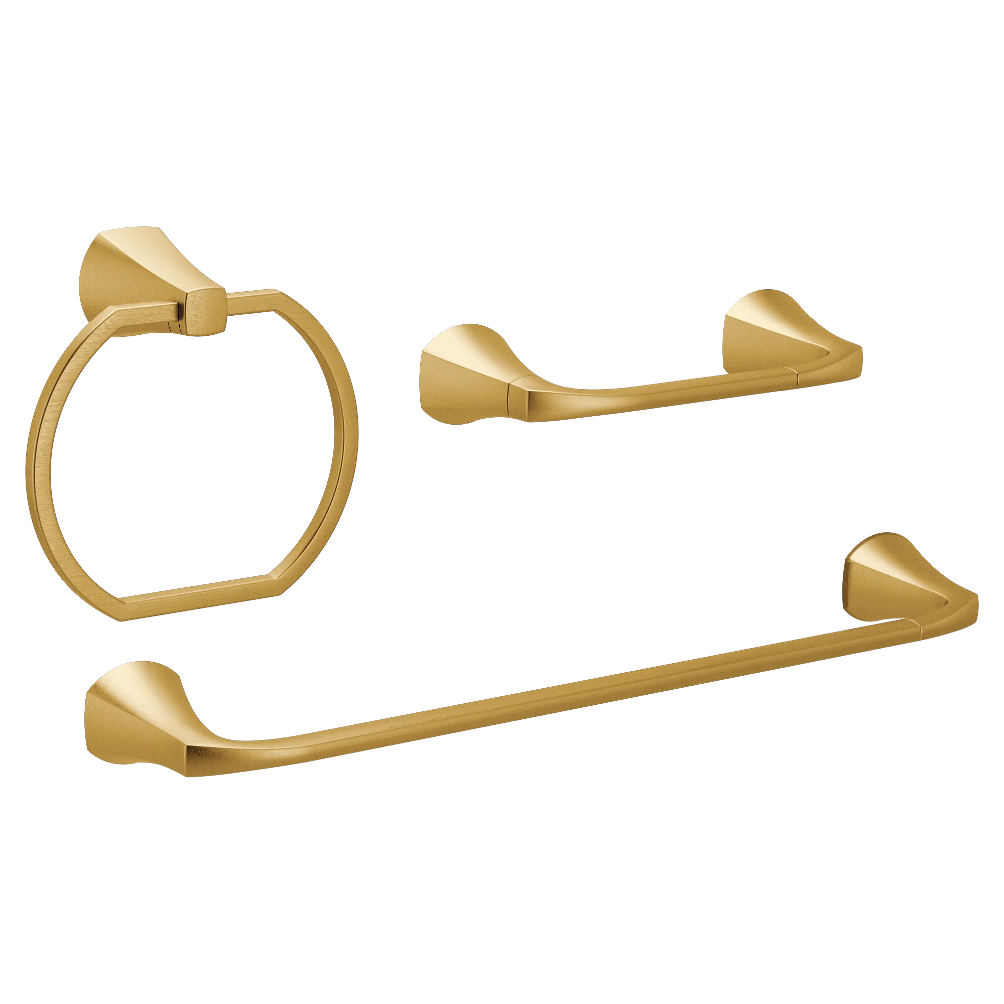 Lindor 3 Pc Kit: Pivoting Paper Holder, Towel Bar & Towel Ring - Image 8