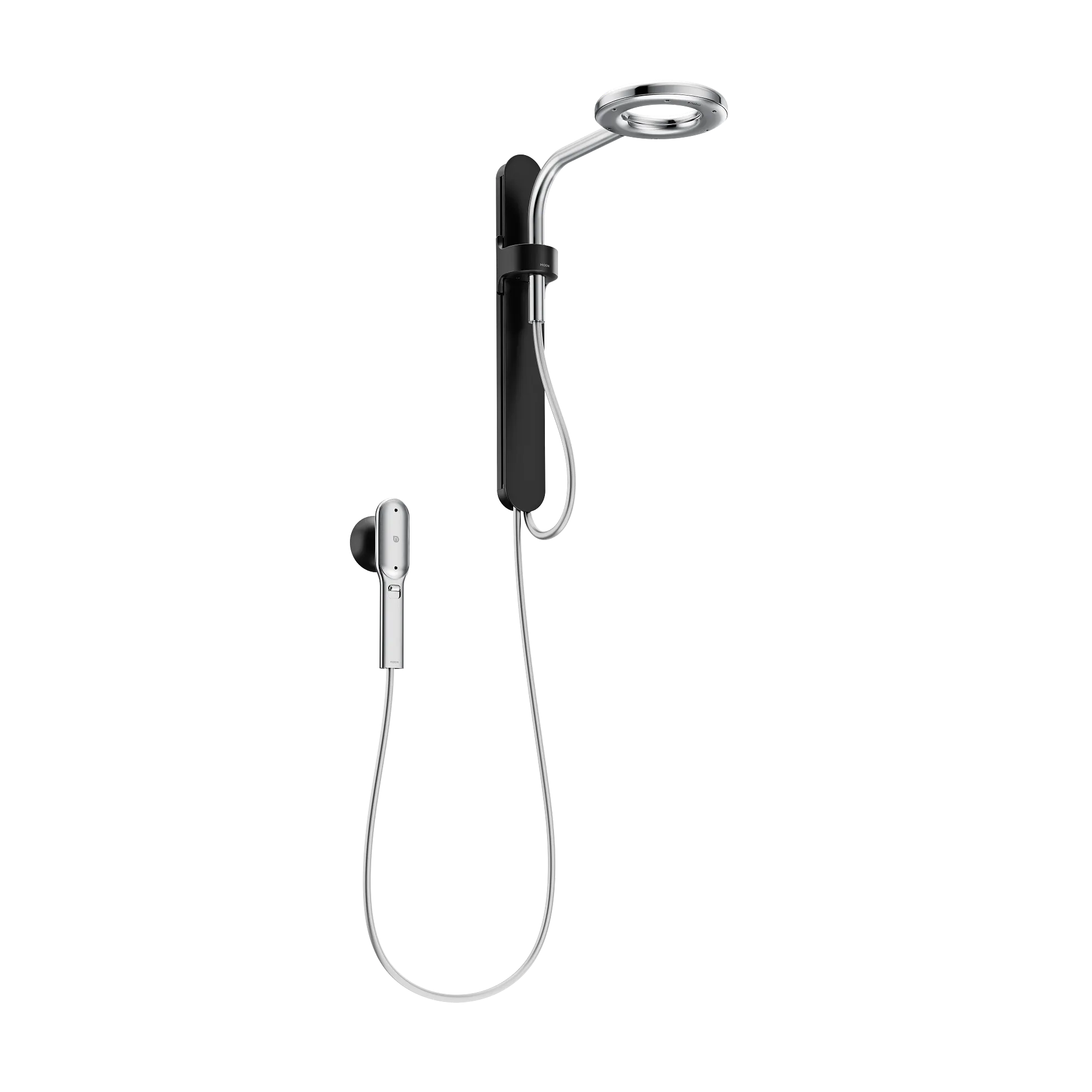 Moen Spa Shower Matte black two-function 7.9" diameter spray head standard with handshower - Image 14