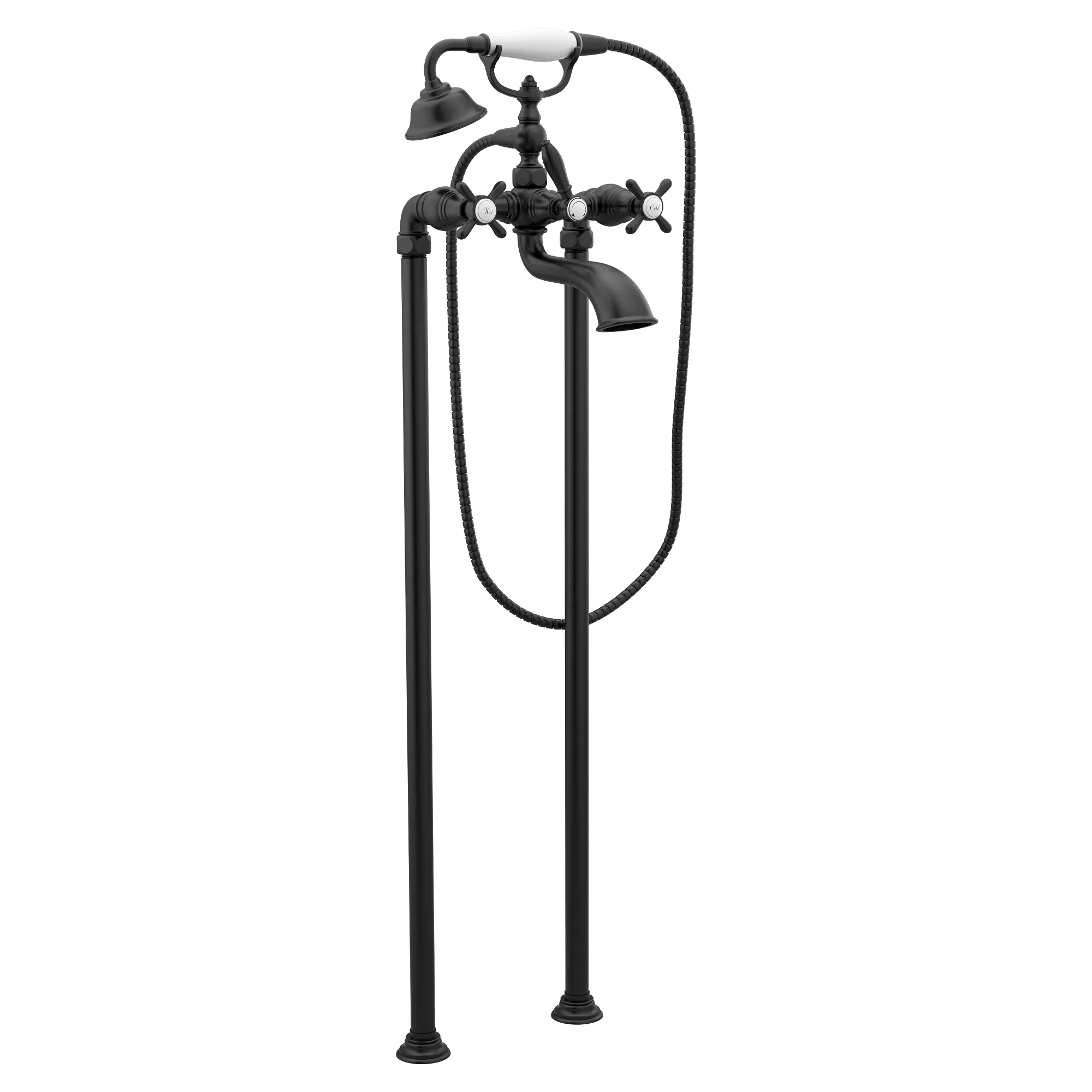 Weymouth Chrome Two-Handle Tub Filler including Handheld Shower - Image 5