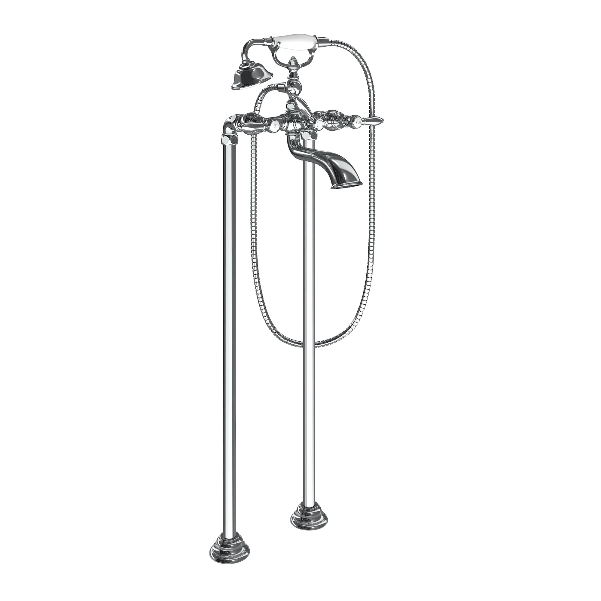 Weymouth Two-Handle Tub Filler including Handheld Shower